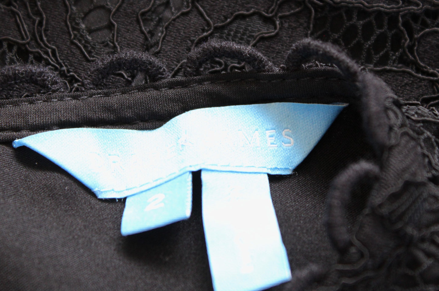 Draper James Black Velvet Lace Contrast Cocktail Party Dress Sz 2 A Line Sheath