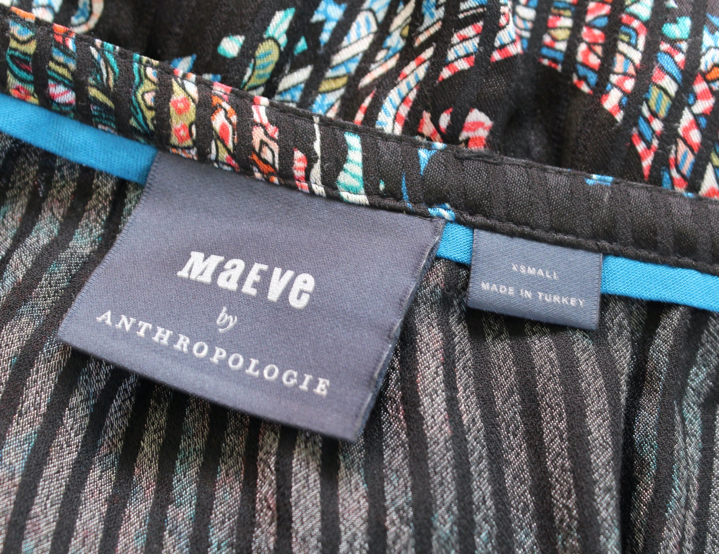 Maeve Anthropologie Madeira Black Paisley Print Burnout Satin Top Blouse Size XS