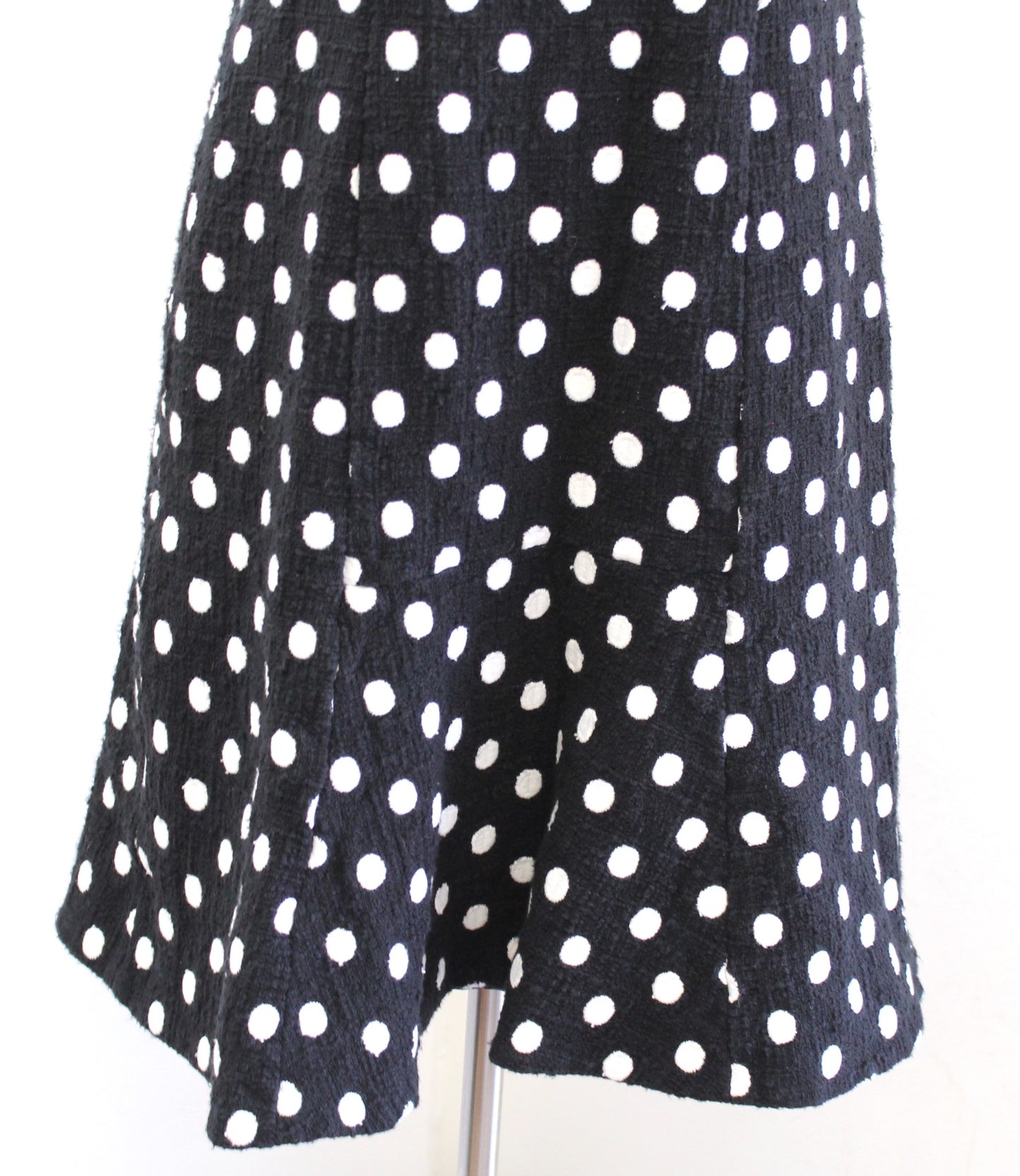 J Crew Black Ivory Poka Dot Tweed A Line Sheath Dress Size 6T 6 Tall Career