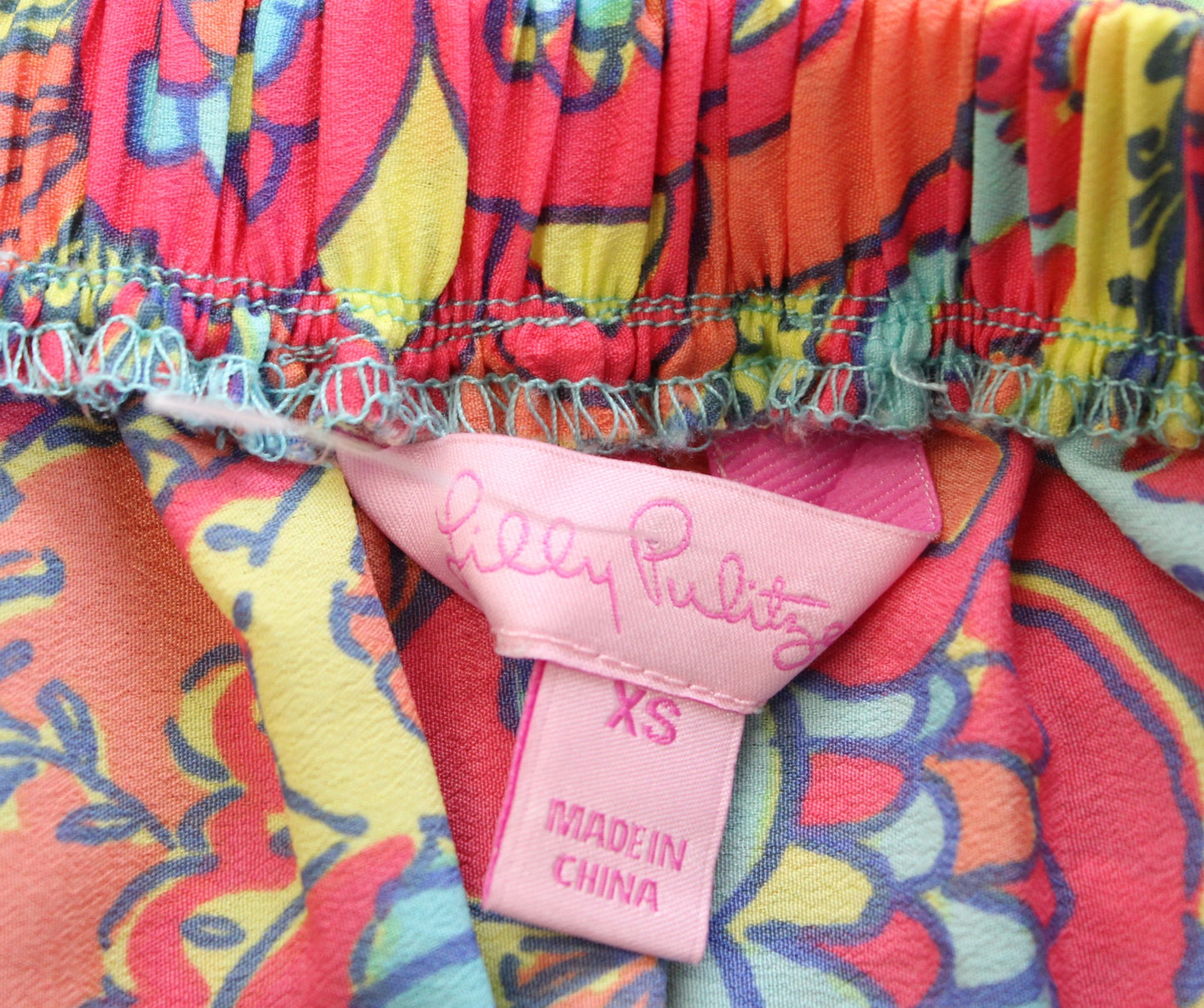 Lilly Pulitzer Emmett Blue Color Block Strapless Maxi Dress Size XS Paisley