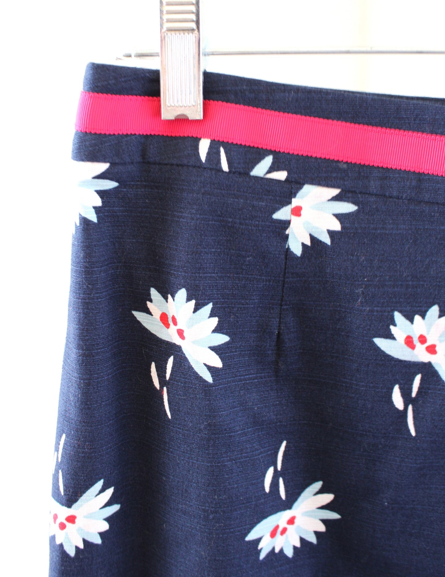 Boden Womens Navy Blue Floral Print Straight Pencil Skirt Size US 8R 8