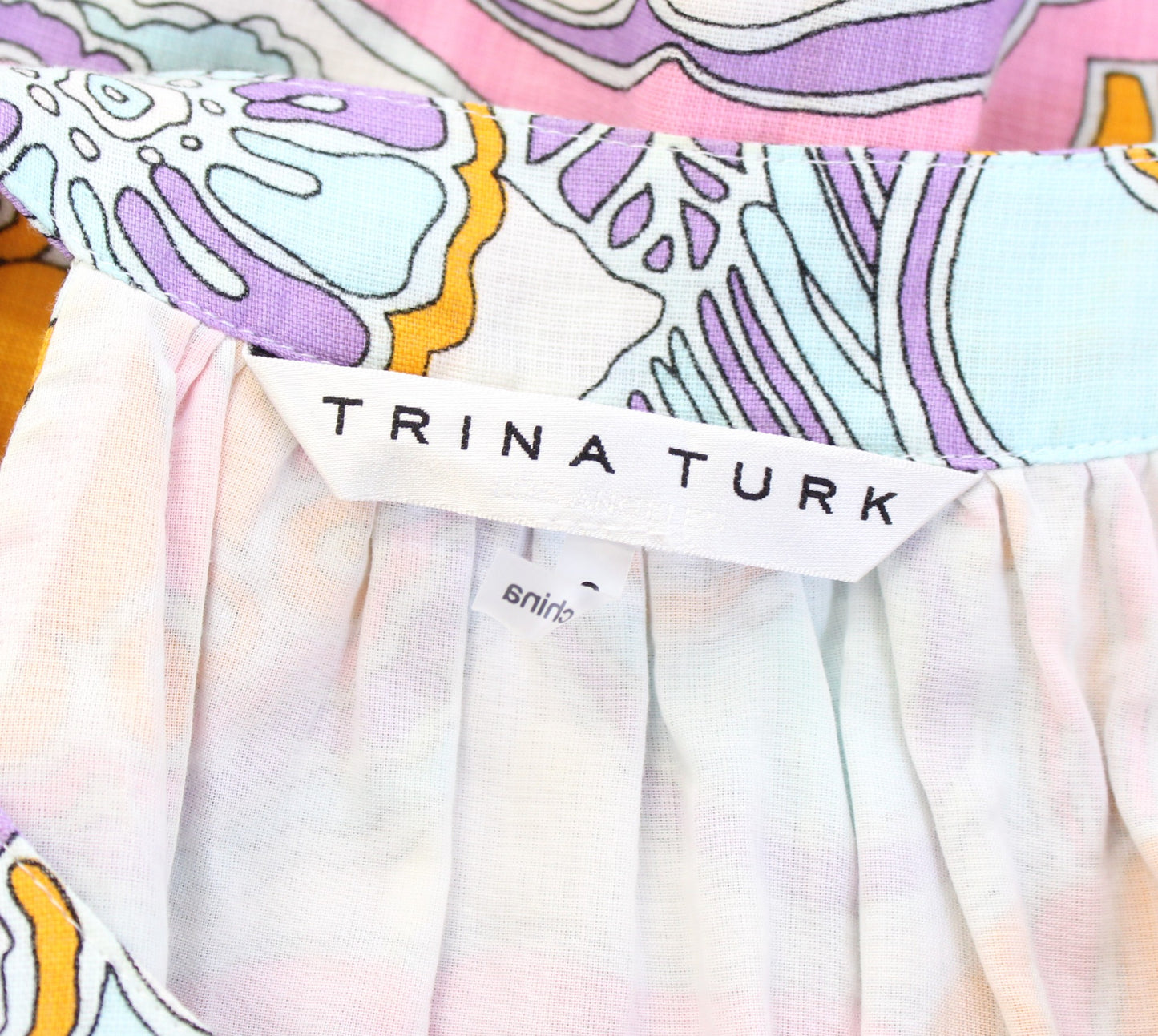 Trina Turk Coral Cables Floral Halter Racerback Tie Waist Dress Size S Summer
