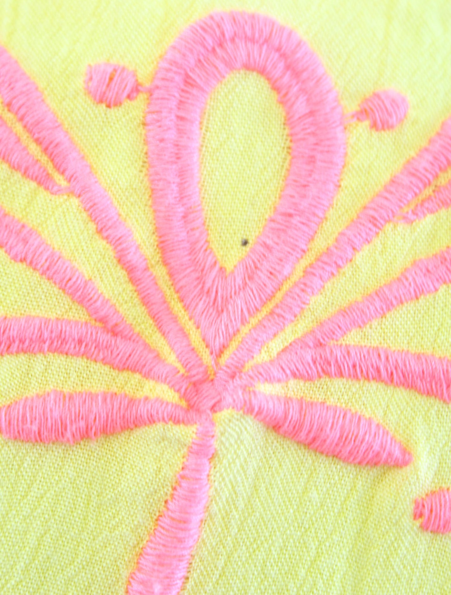 Lilly Pulitzer Bethany Sweet Tarty Embroidered Tassel Shift Dress XS Yellow Pink