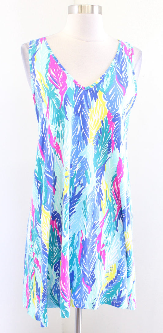 Lilly Pulitzer Blythe Light As a Feather Tank Swing Dress Size S Blue Sleeveless