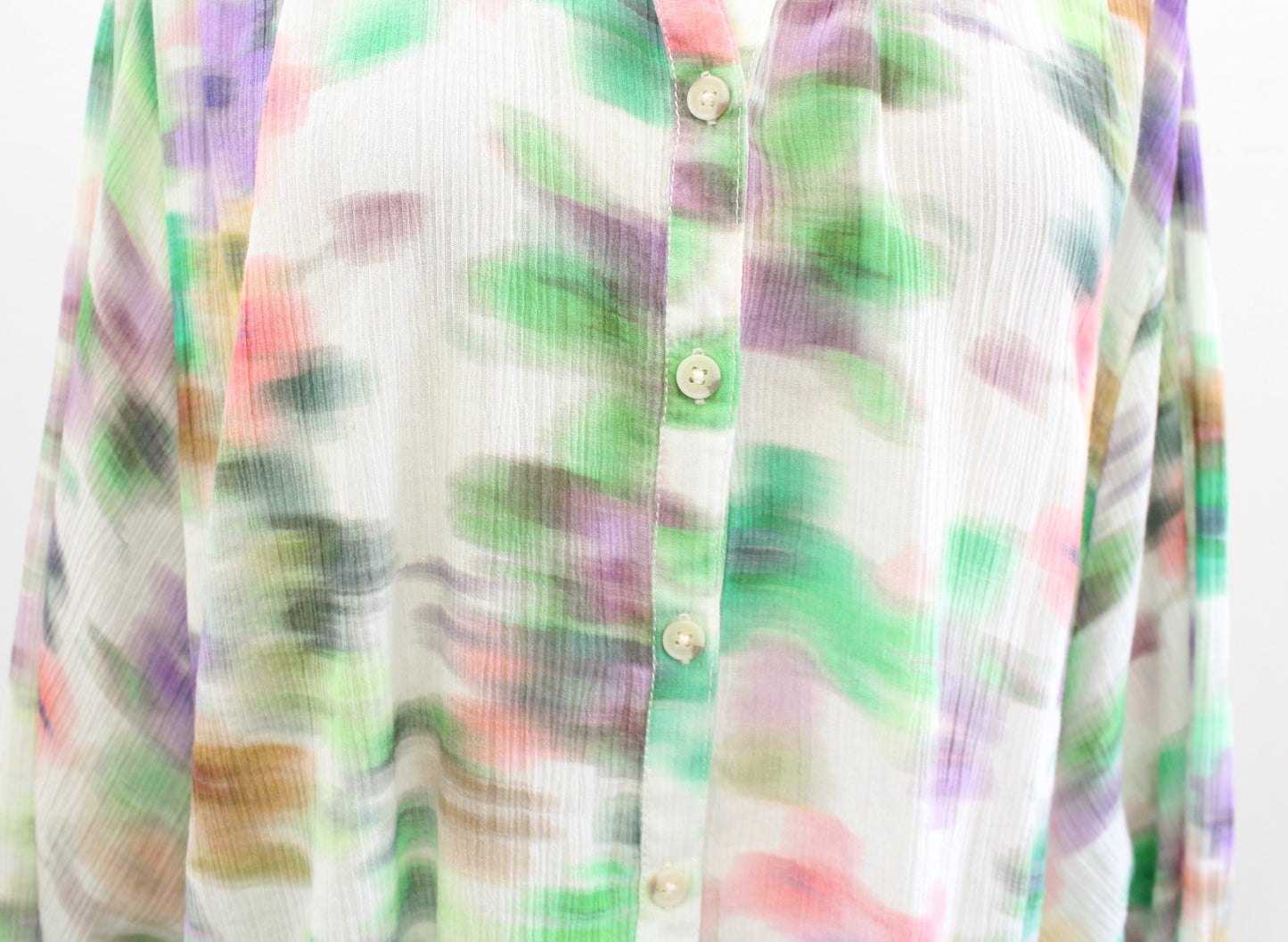 Pilcro Anthropologie the Sidney Batwing Sleeve Top Blouse Size M Watercolor