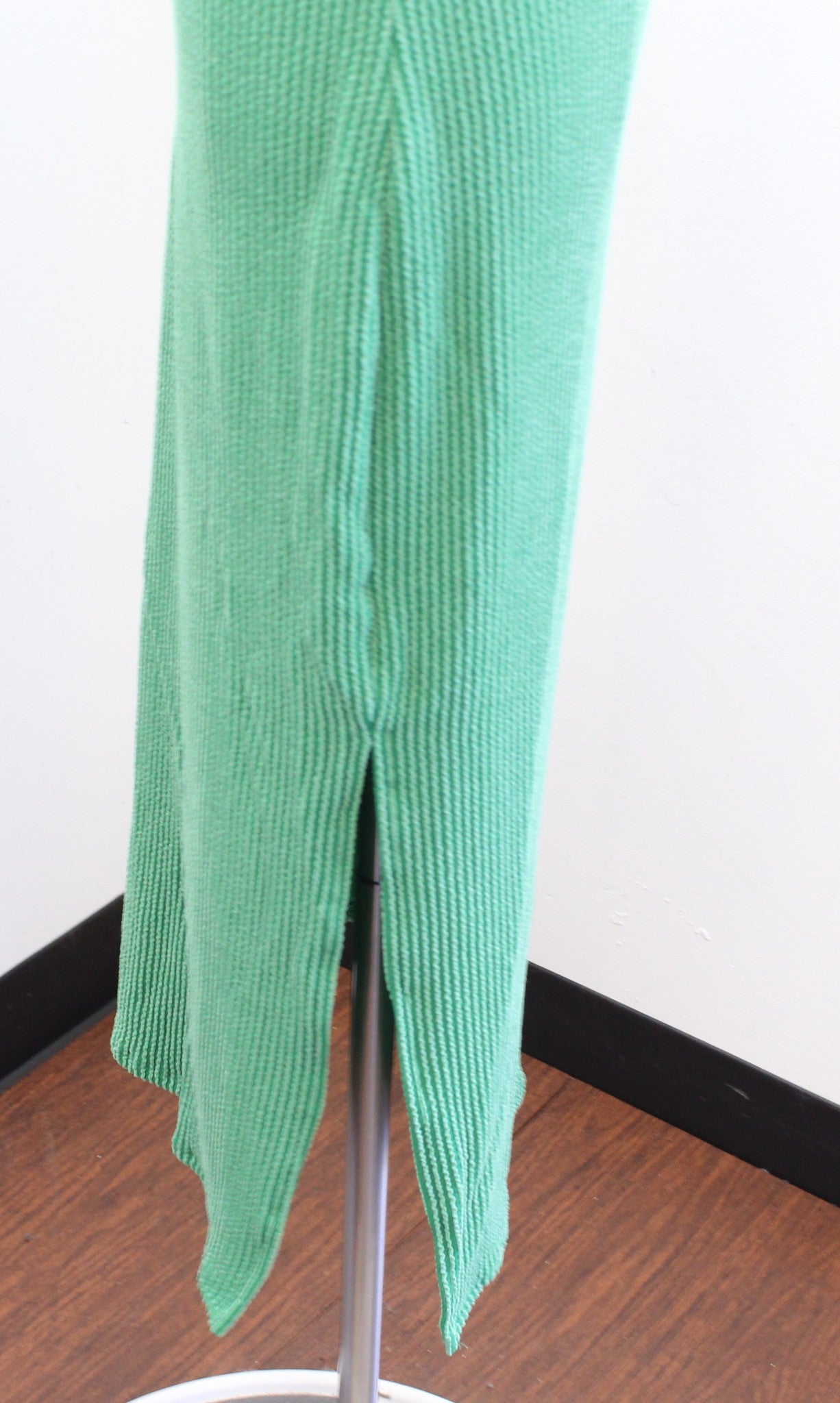 NWT Gilli Stitch Fix Green Textured Ribbed Knit Fitted Midi Maxi Dress Sz PS SP