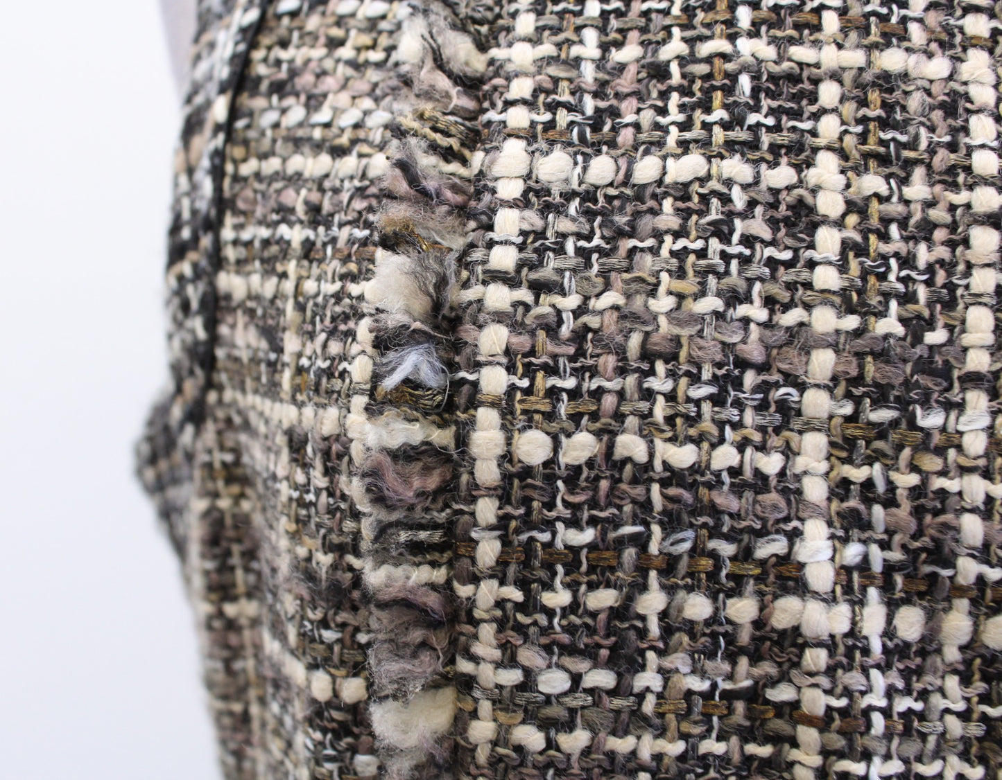 J Crew Pepper Tweed Fringe Sheath Dress Size 8 Career Office Wool Brown Black