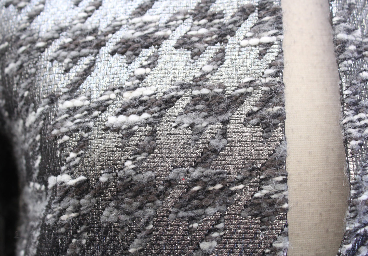 J Crew Collection Gray Silver Metallic Houndstooth Tweed Blazer Jacket Wool Sz 2