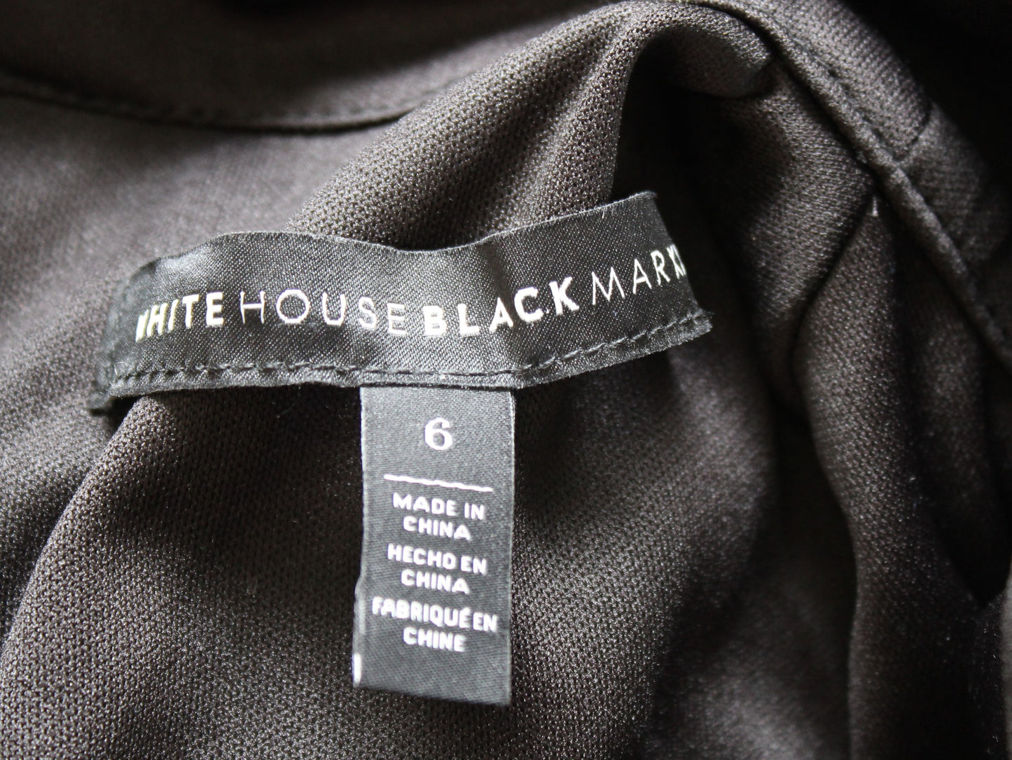 White House Black Market Black Gold Metallic Mock Neck Keyhole A Line Dress Sz 6