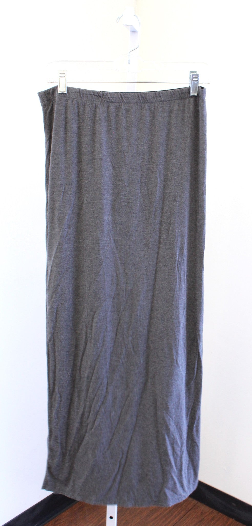 Babaton Aritzia Soft Knit Gray Maxi Skirt w/ Side Slits Size M Charcoal Pull On