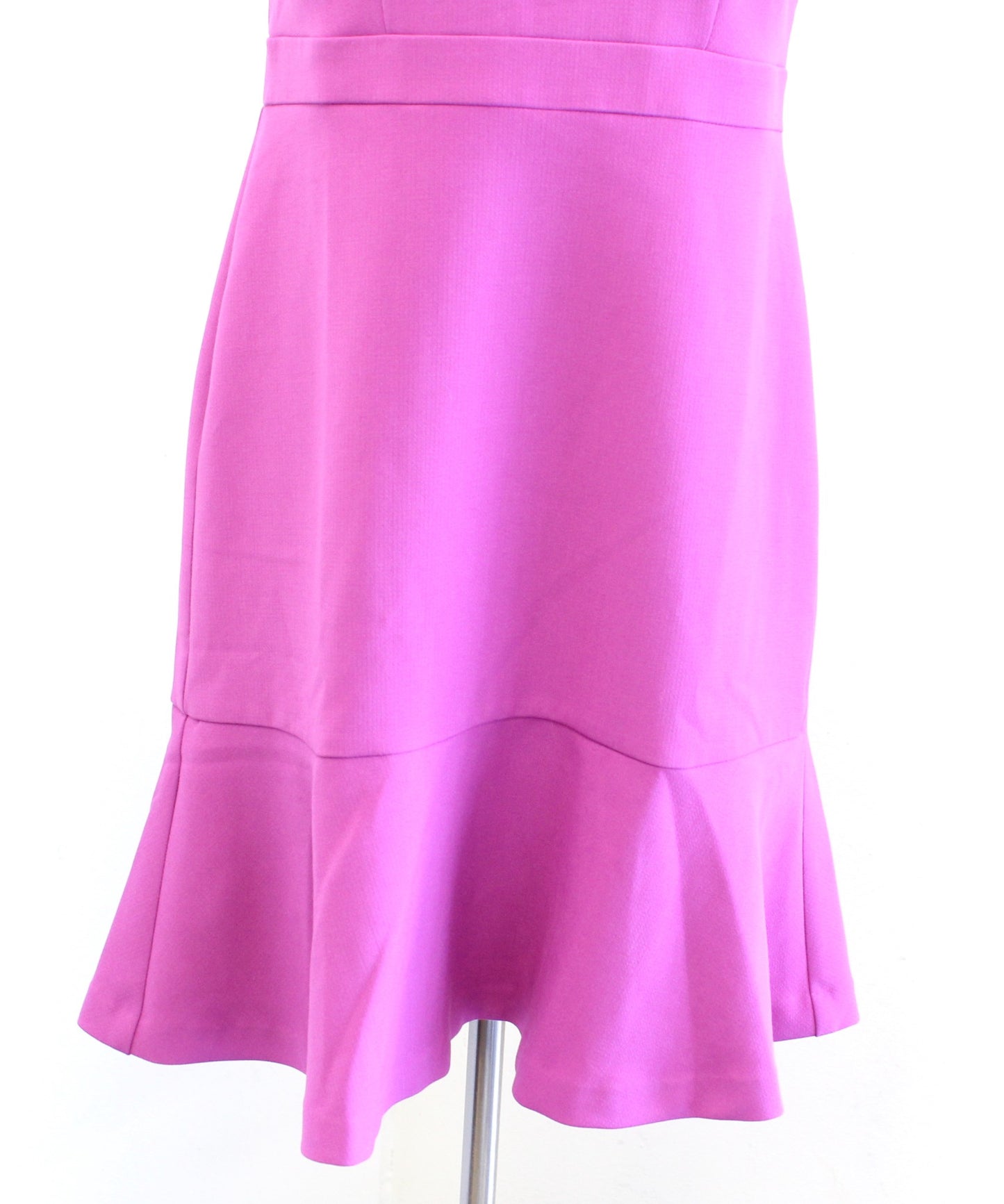 NWT Ann Taylor Doubleweave Mock Neck Flounce Hem Sheath Dress Sz 4 Pink - Purple
