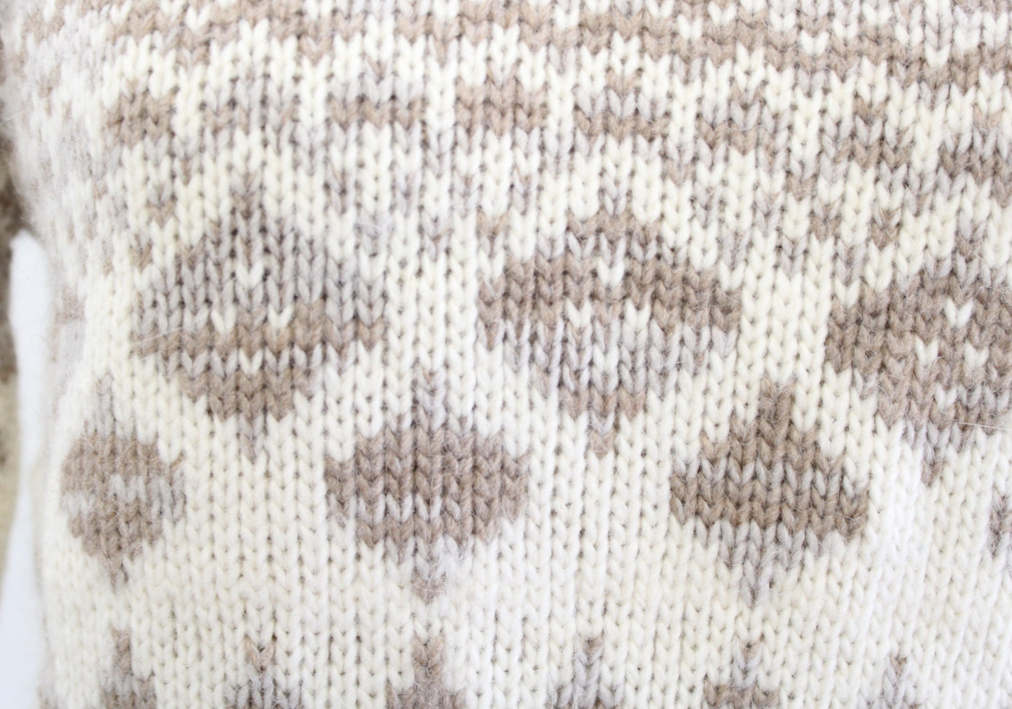 NWT Banana Republic Ivory Cream Tan Fair Isle Merino Wool Alpaca Sweater Size XS