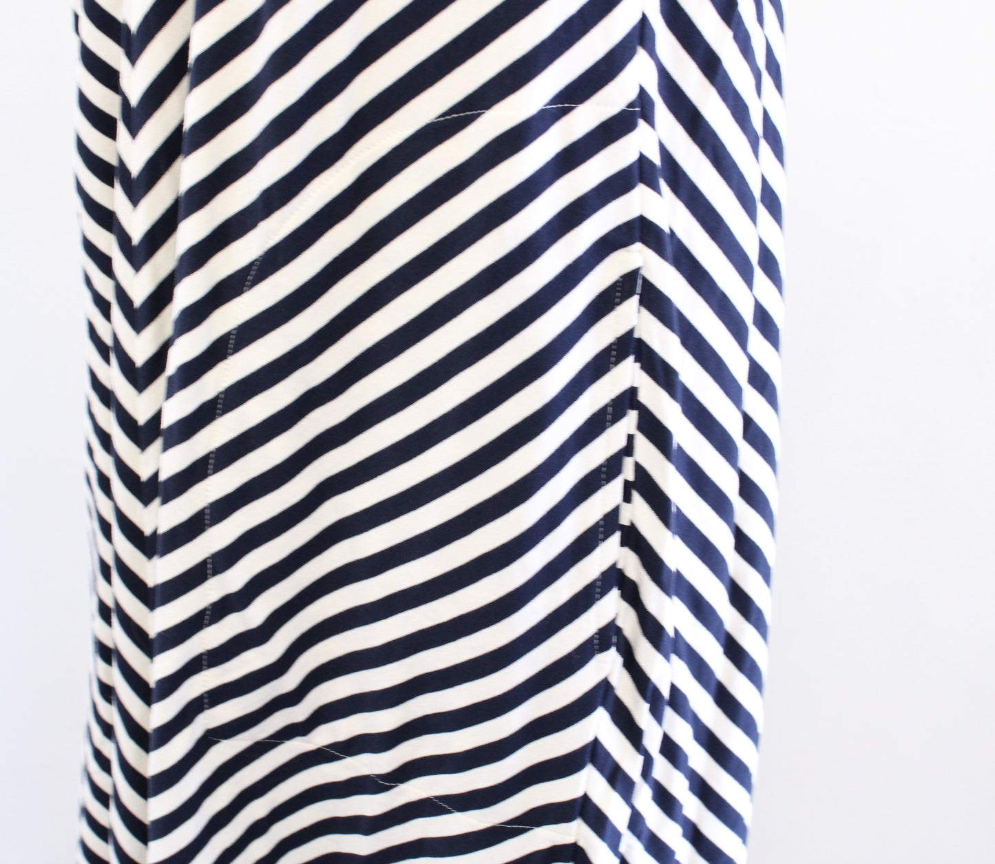 NWT J Crew Navy Blue Chevron Striped Mock Neck Casual Swing Tank Dress XXS 2XS