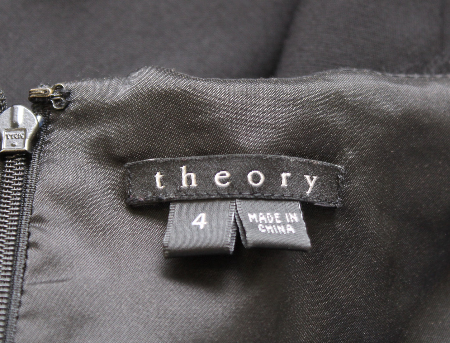 Theory Bette B Solid Black Wool Blend Pencil Sheath Dress Size 4 Career Office