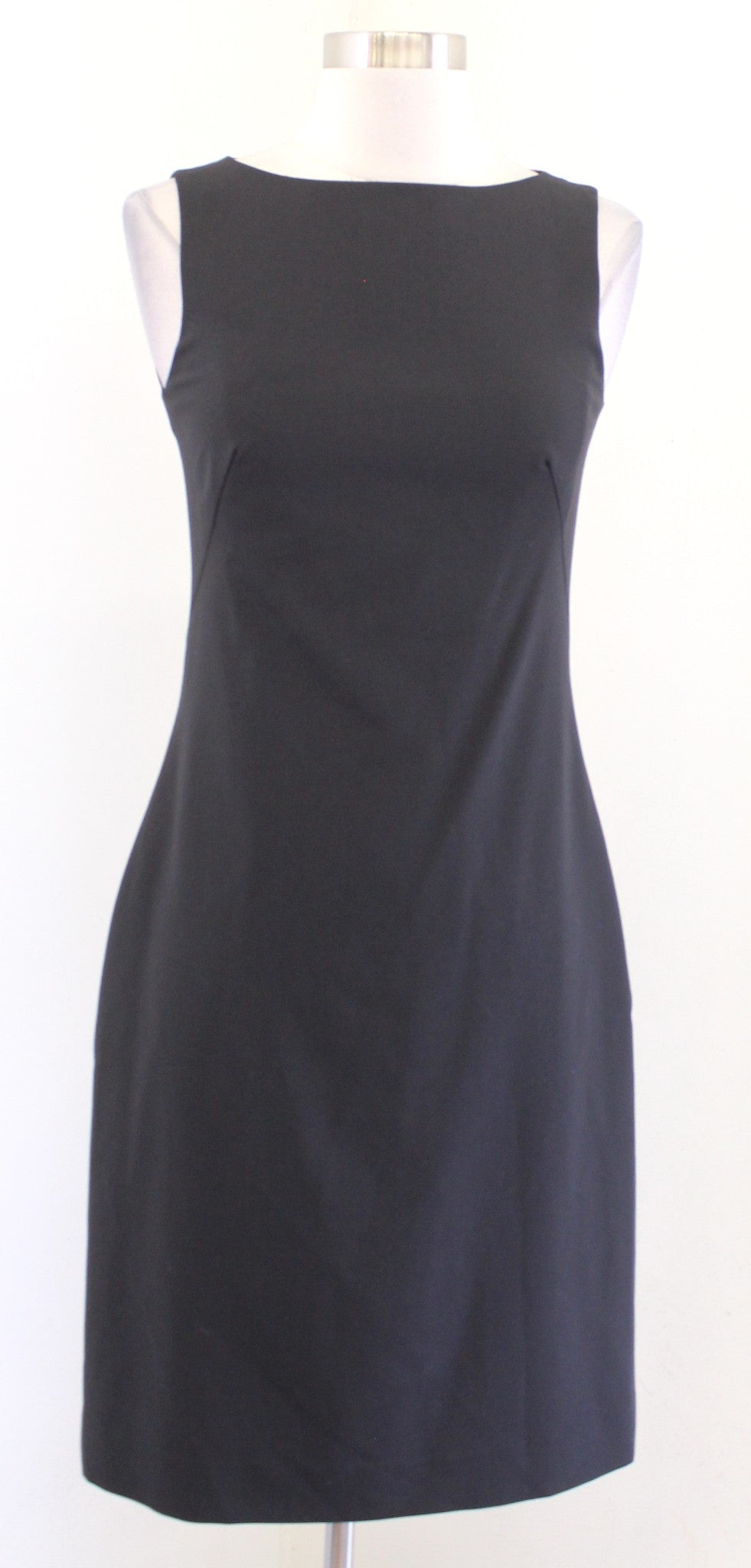 Theory Bette B Solid Black Wool Blend Pencil Sheath Dress Size 4 Career Office