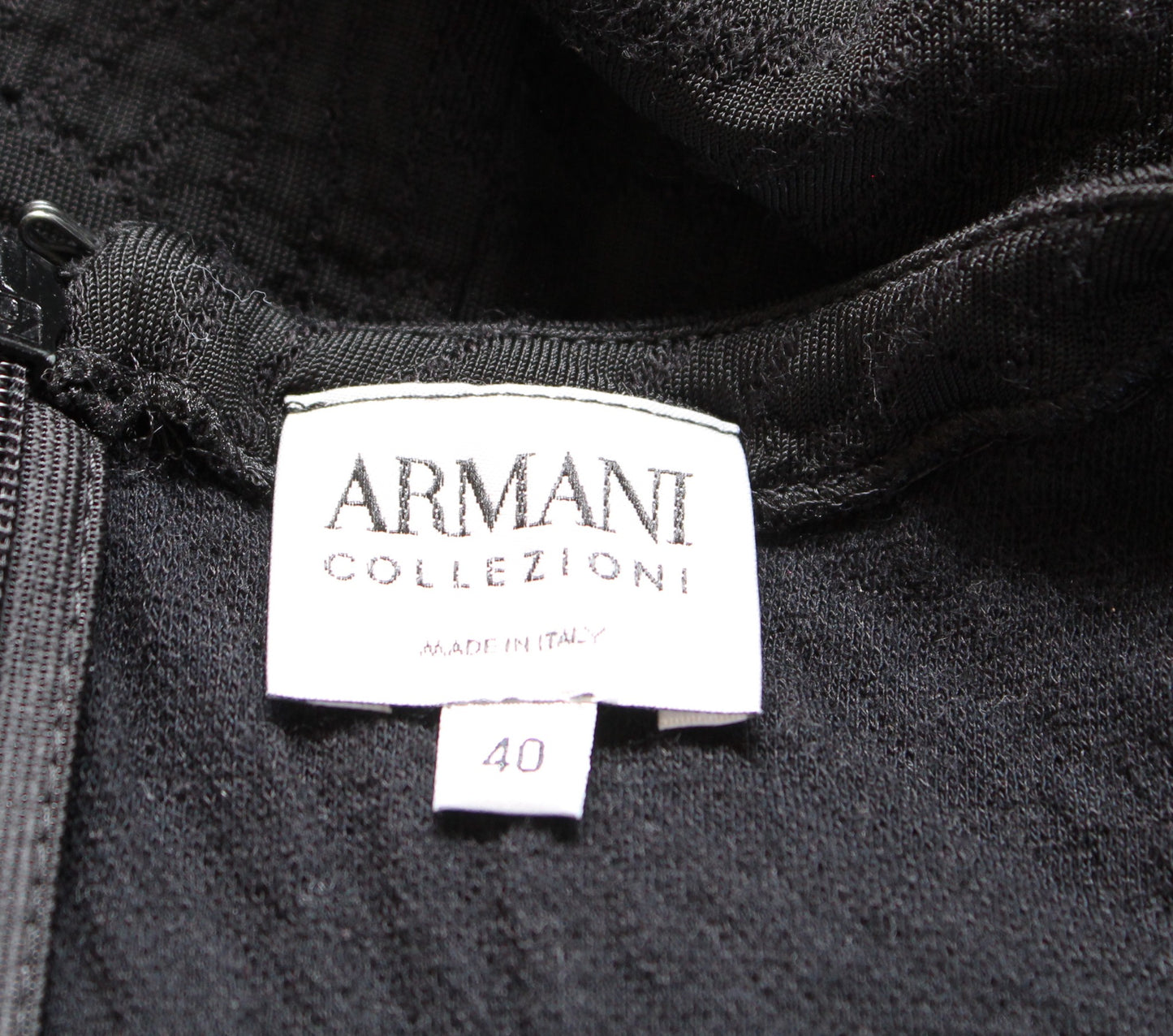 Armani Collezioni Womens Black Jacquard Embossed Peplum Fitted Sheath Dress 40