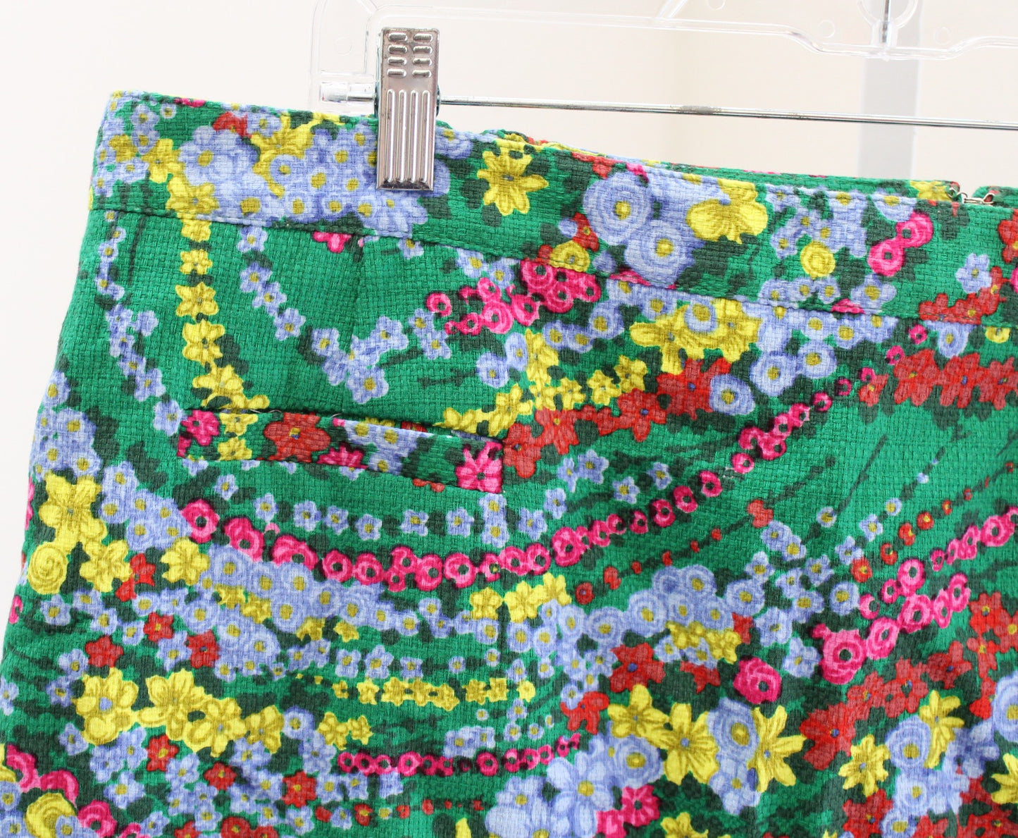 NWT Talbots Green Colorful Floral Print Textured Pencil Skirt Size 18WP