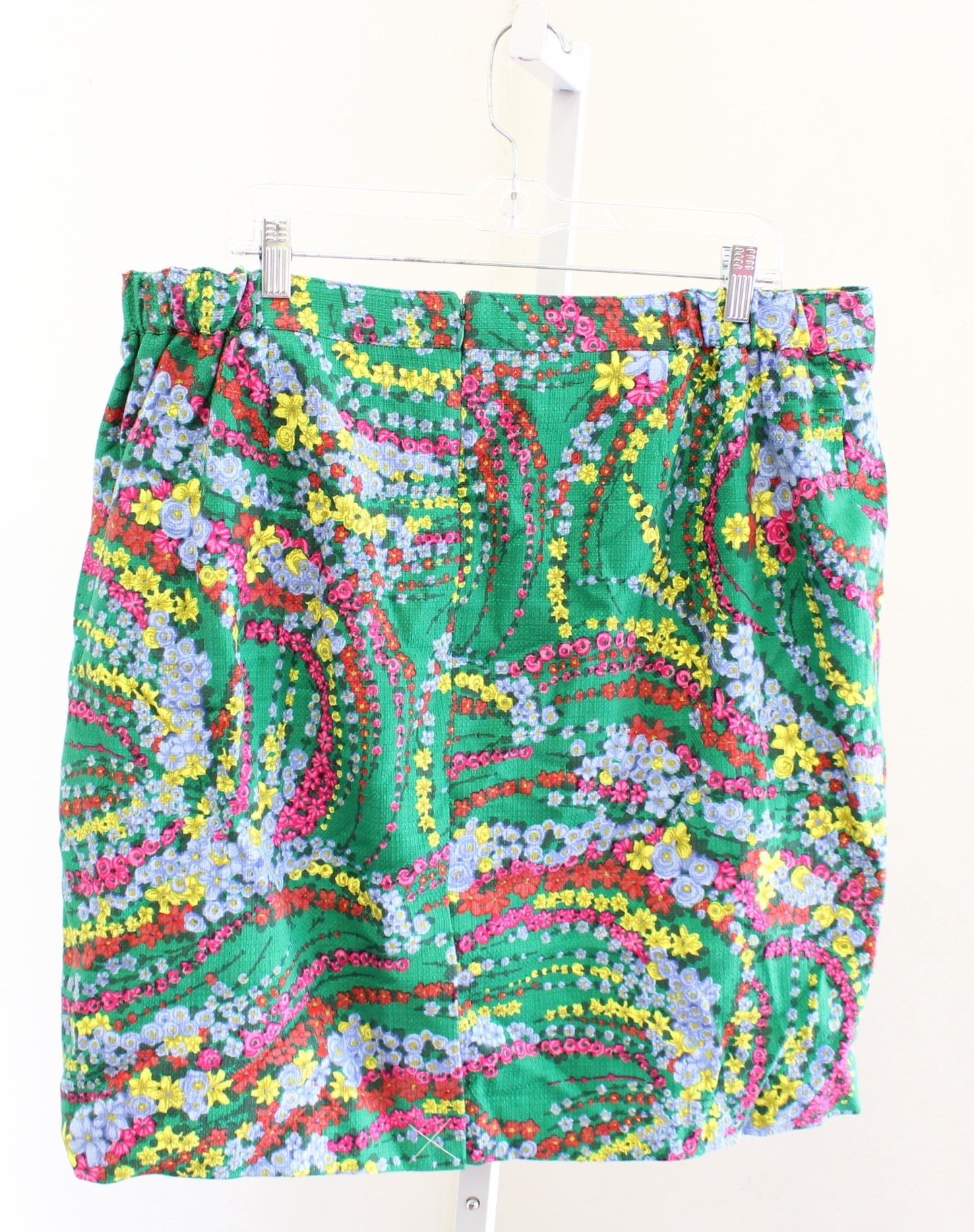 NWT Talbots Green Colorful Floral Print Textured Pencil Skirt Size 18WP