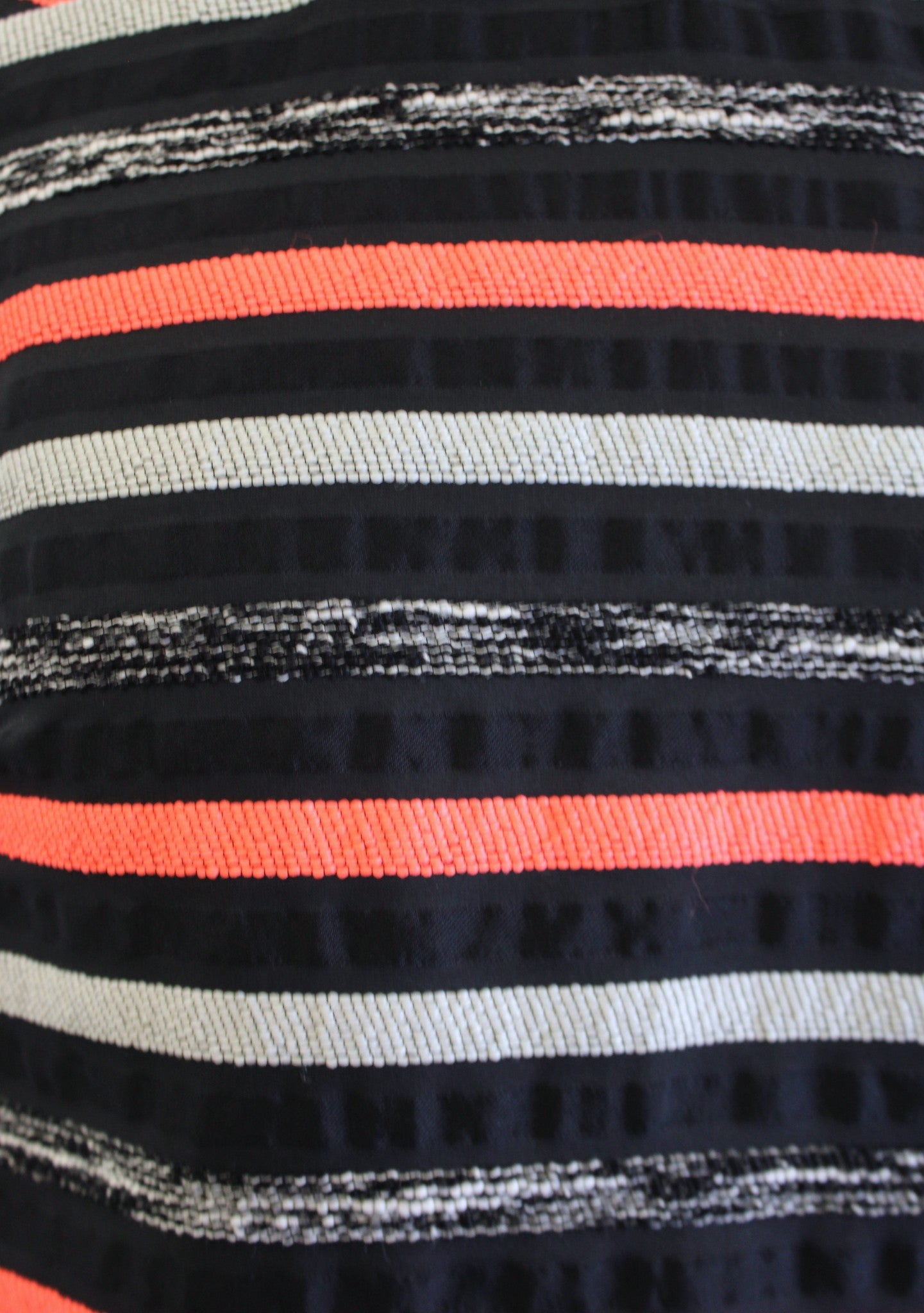 HD in Paris Anthropologie Black Orange Ribbon Striped Cutout Tank Top Blouse 0