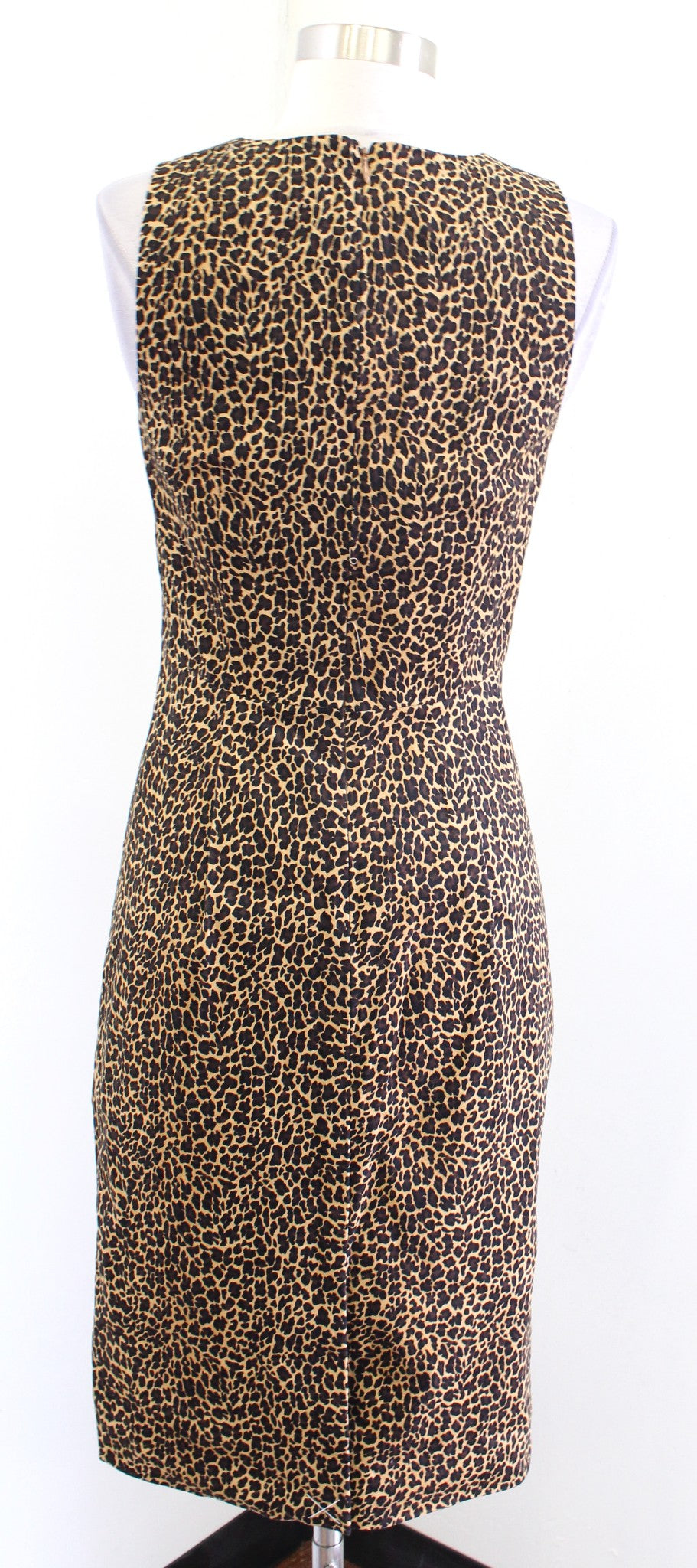 NWT New J Crew Factory Leopard Print Sheath Dress Size 0 Sleeveless Career