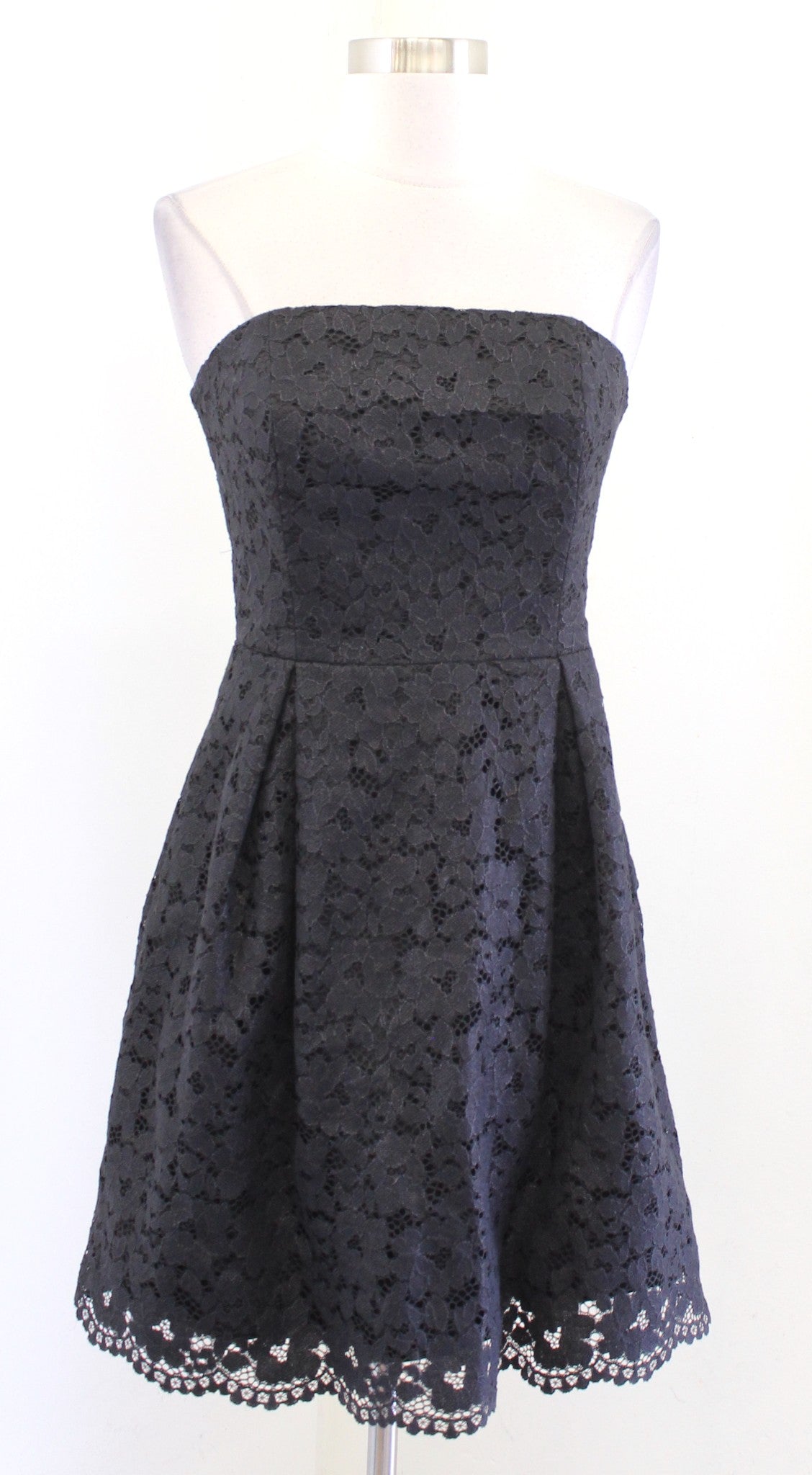 Lilly Pulitzer Marielle Black Strapless Fit and Flare Race for this Lace Dress 4