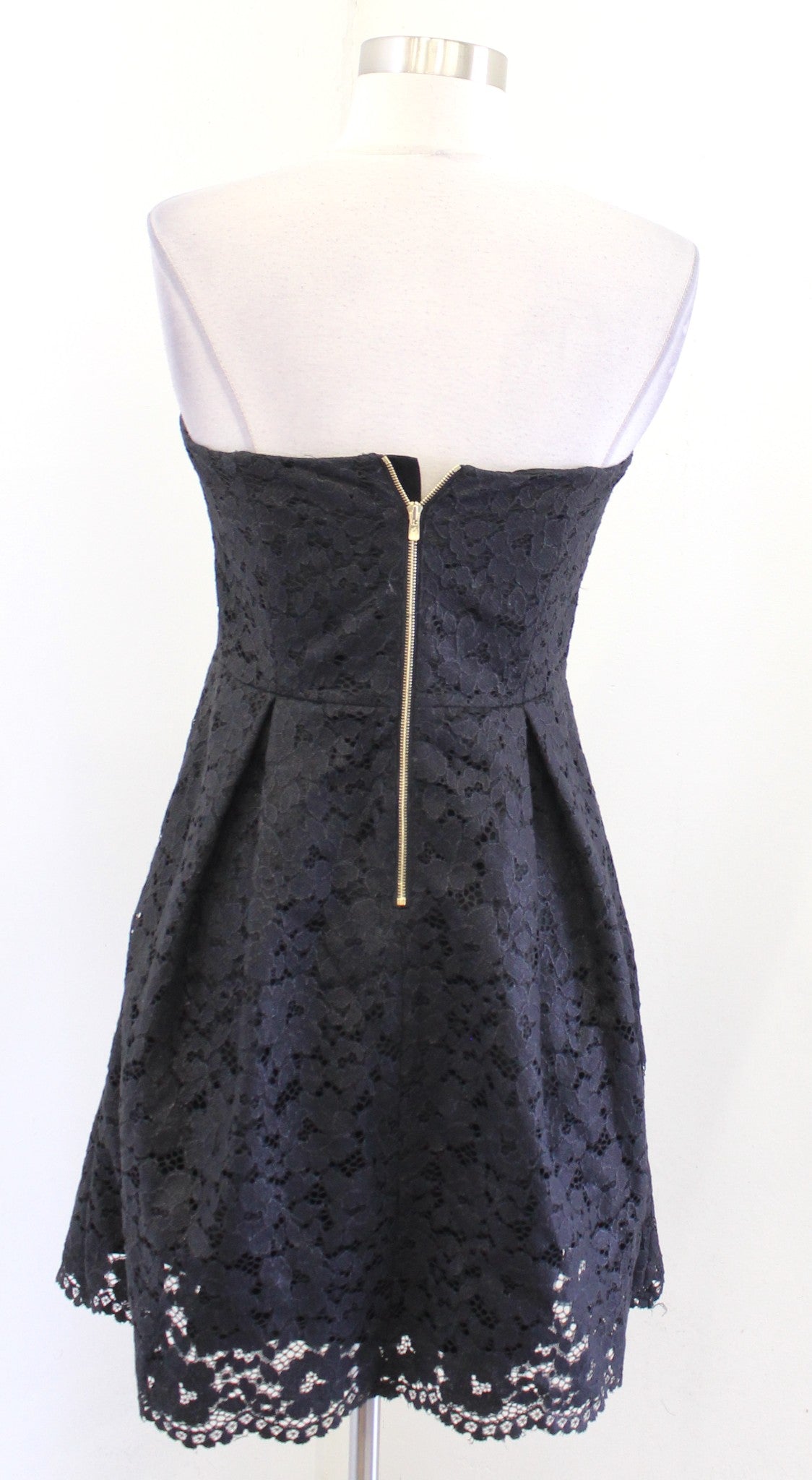 Lilly Pulitzer Marielle Black Strapless Fit and Flare Race for this Lace Dress 4