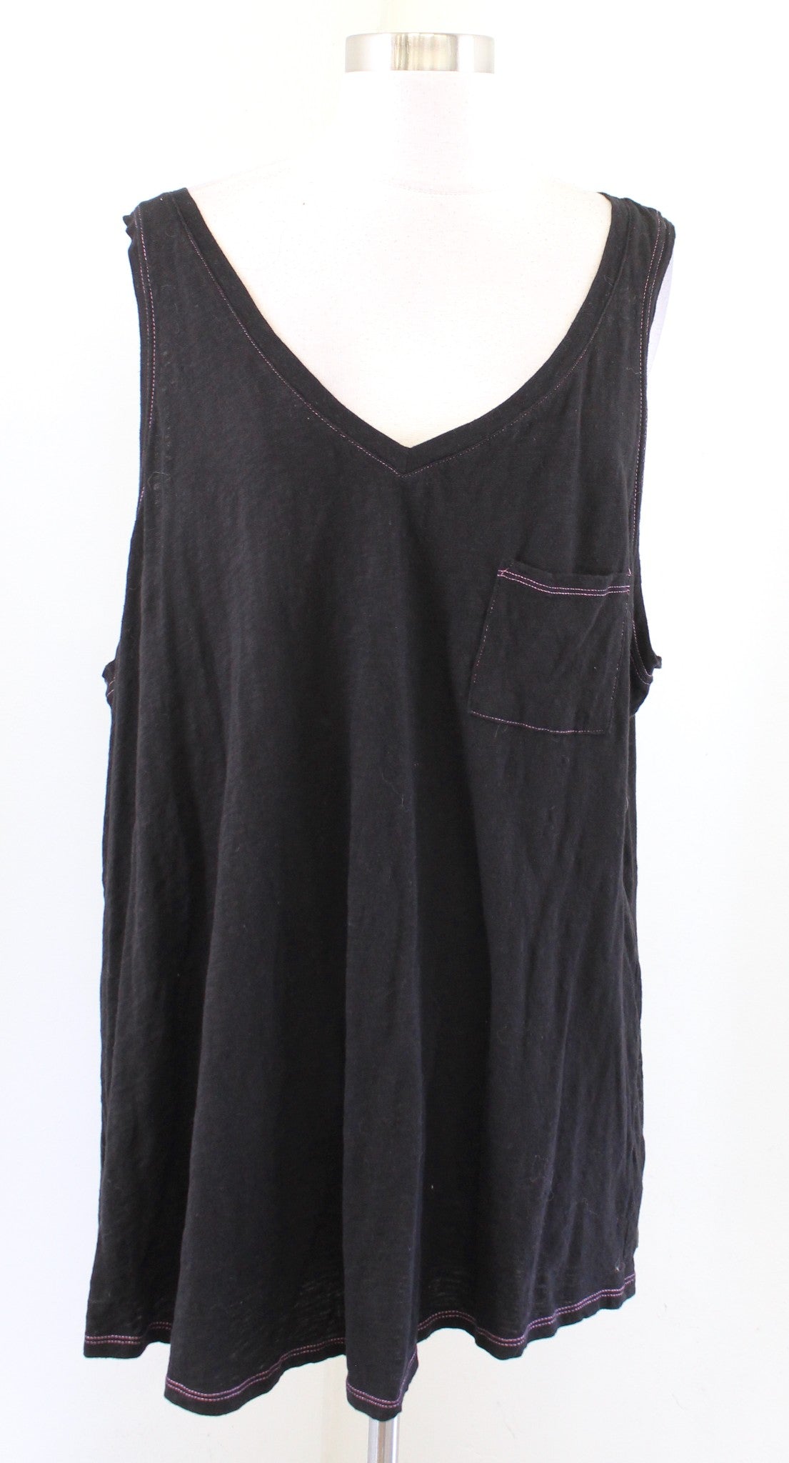 Torrid La Lune Black Moon Tarot Style Print V Neck Pocket Tank Top Blouse 4 4x