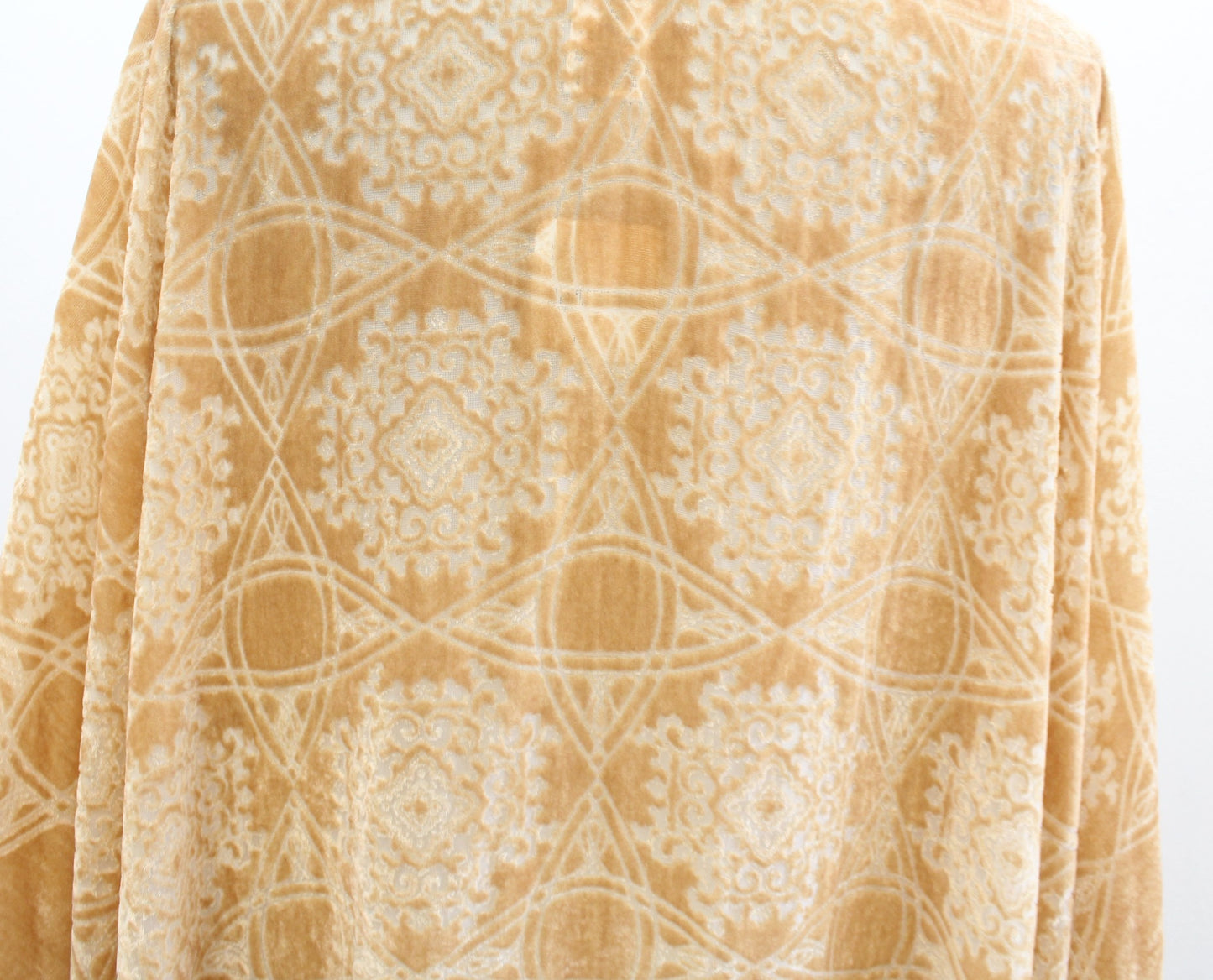 NWT Free People Kaleidoscope Velvet Burnout Fringe Kimono Duster One Size Taupe