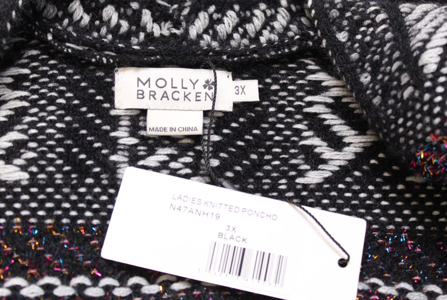 NWT Anthropologie Molly Bracken Sally Geo Tinsel Tweed Kimono Cardigan Size 3X