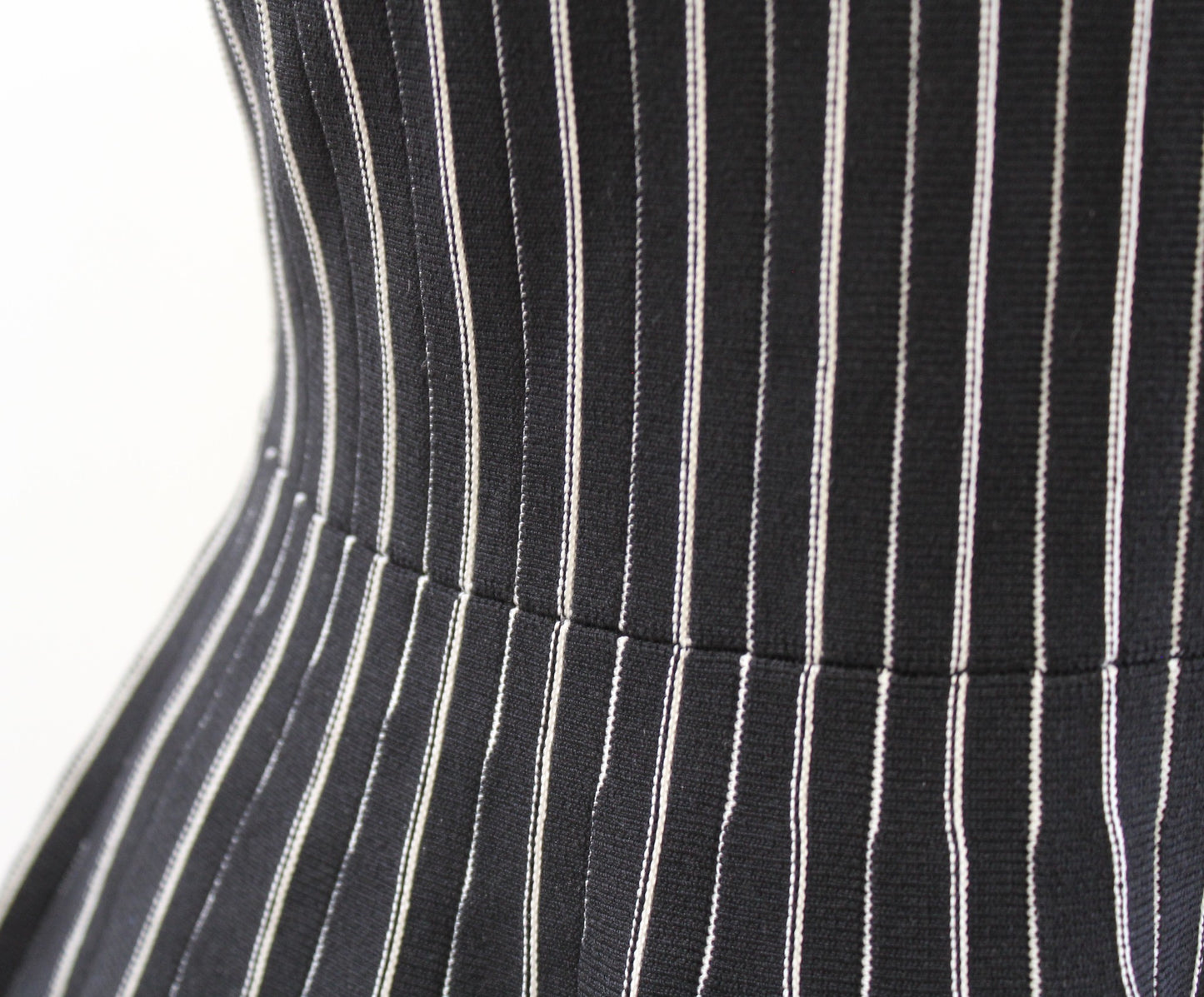 Theory Black White Striped Lustrate Fit and Flare Shell Dress Size S Sleeveless