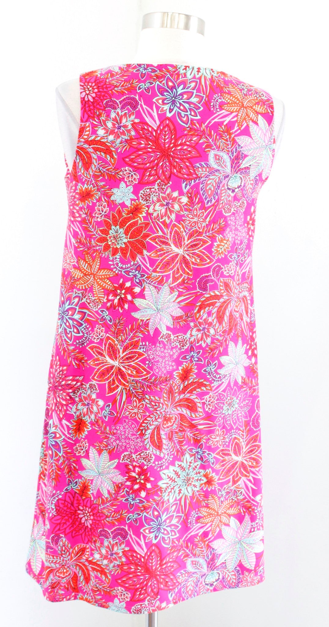 Jude Connally Jude Cloth Pink Colorful Geometric Floral Print Shift Dress Sz XS