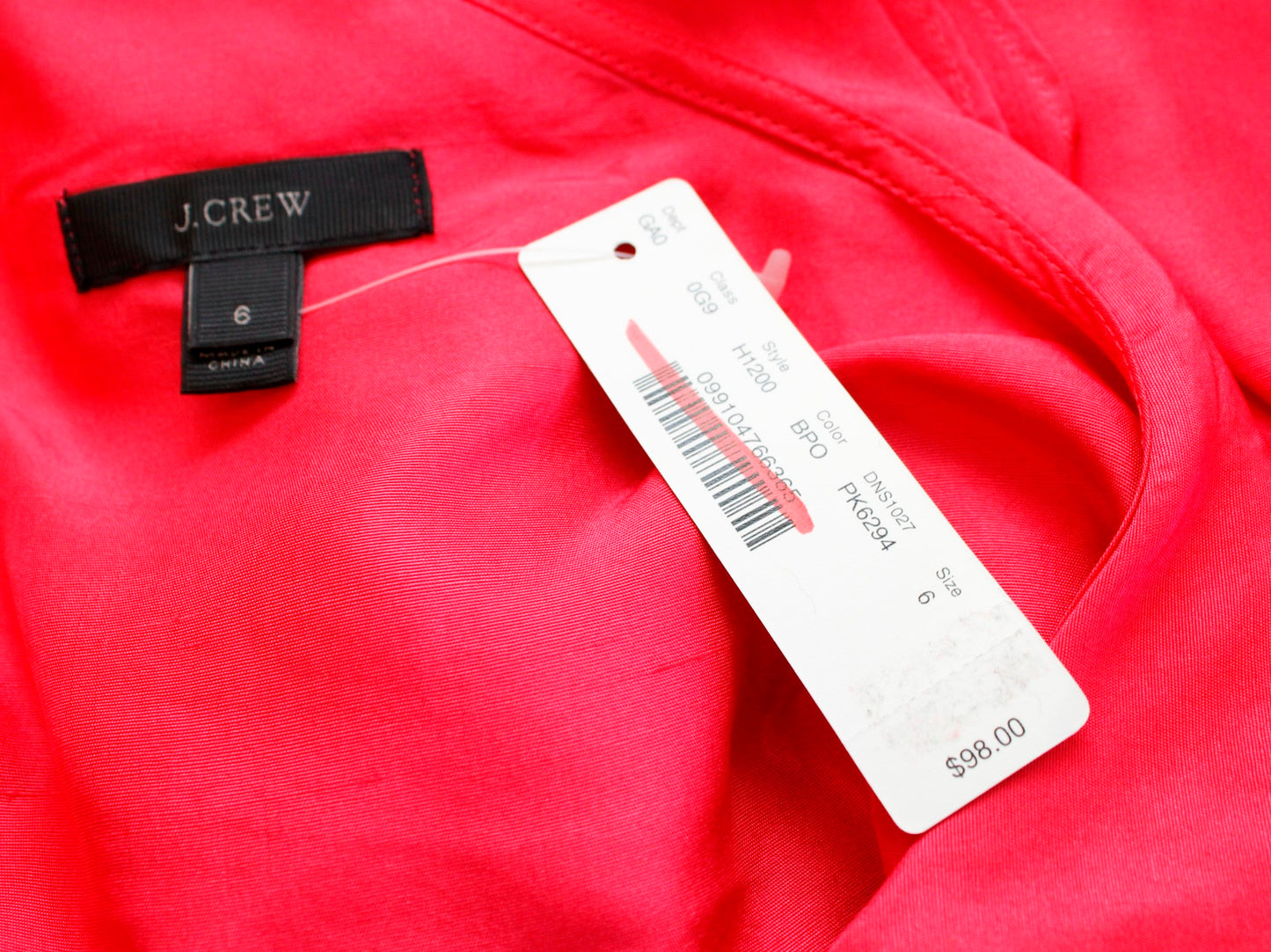 NWT J Crew Womens Pink Ruffle Silk Shantung One Shoulder Top Blouse Size 6