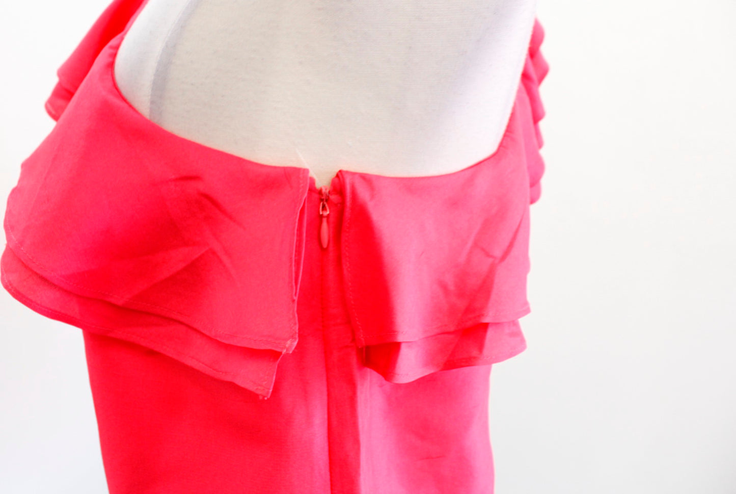 NWT J Crew Womens Pink Ruffle Silk Shantung One Shoulder Top Blouse Size 6