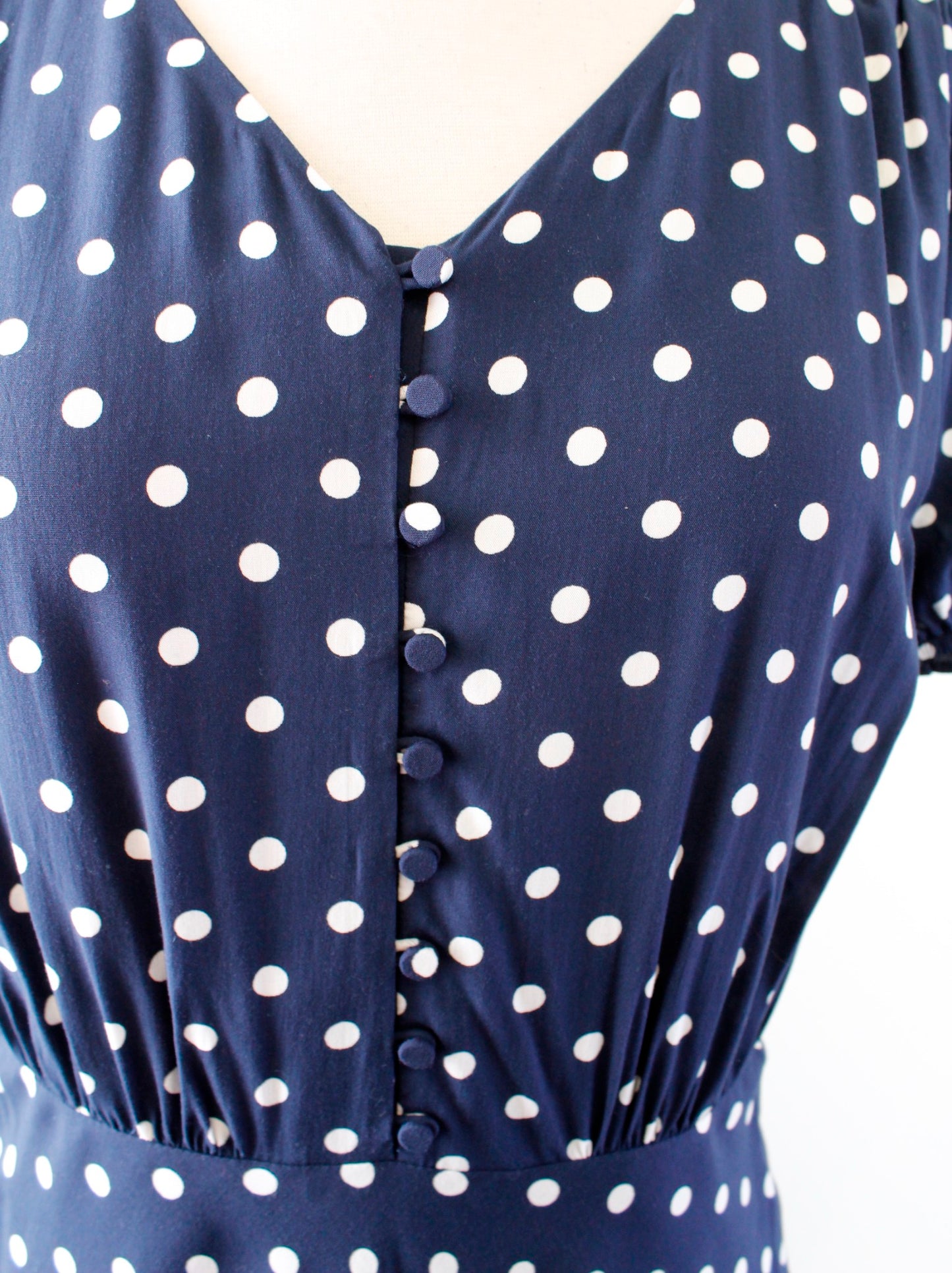 NWT J Crew Navy Blue White Polka Dot Short Sleeve Dress Sz 4 Flared A Line Retro