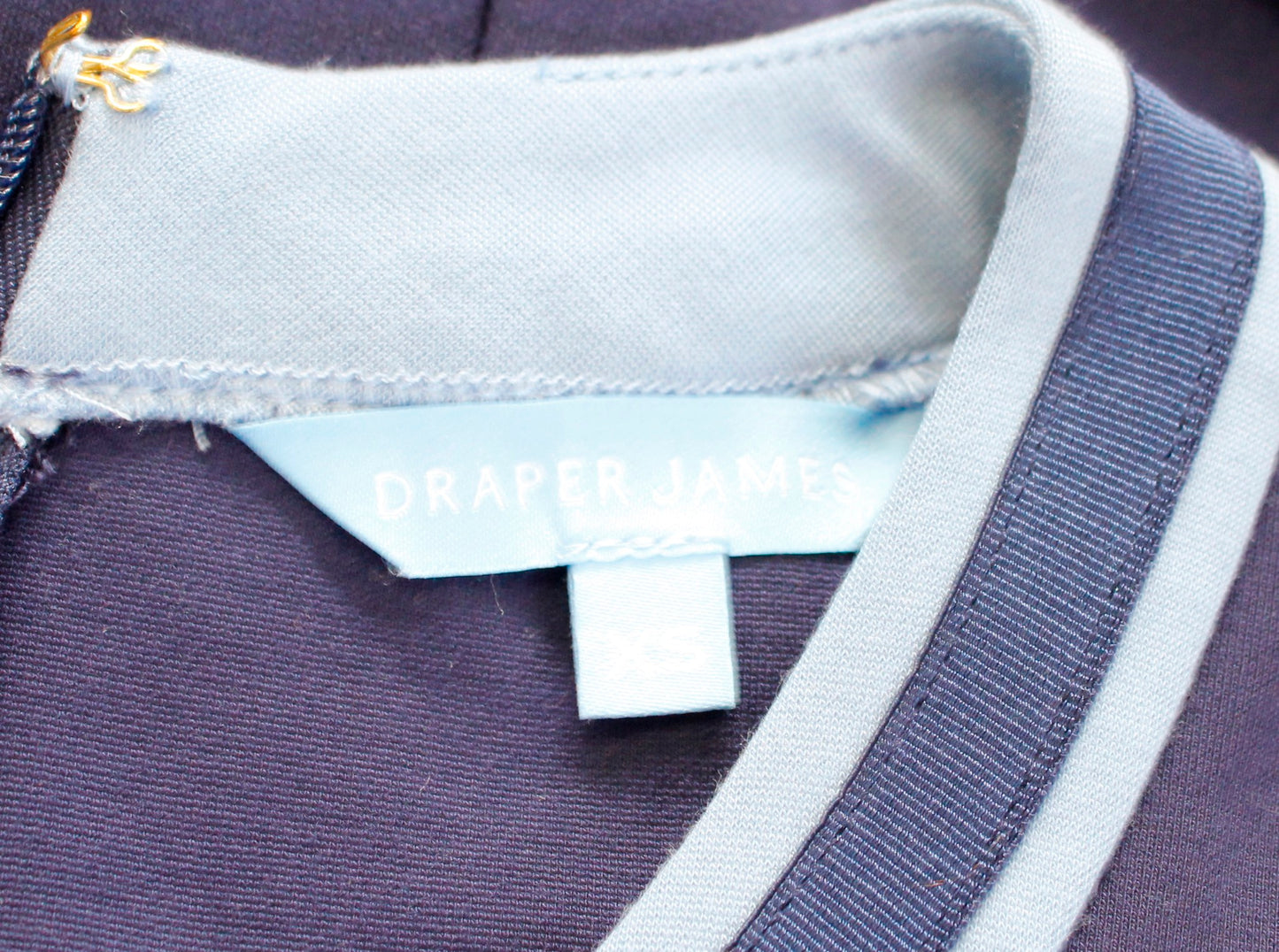 Draper James Womens Navy Blue Ponte Striped Persley Dress Size XS
