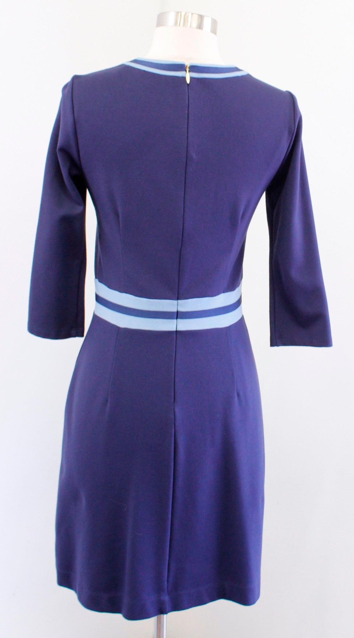 Draper James Womens Navy Blue Ponte Striped Persley Dress Size XS