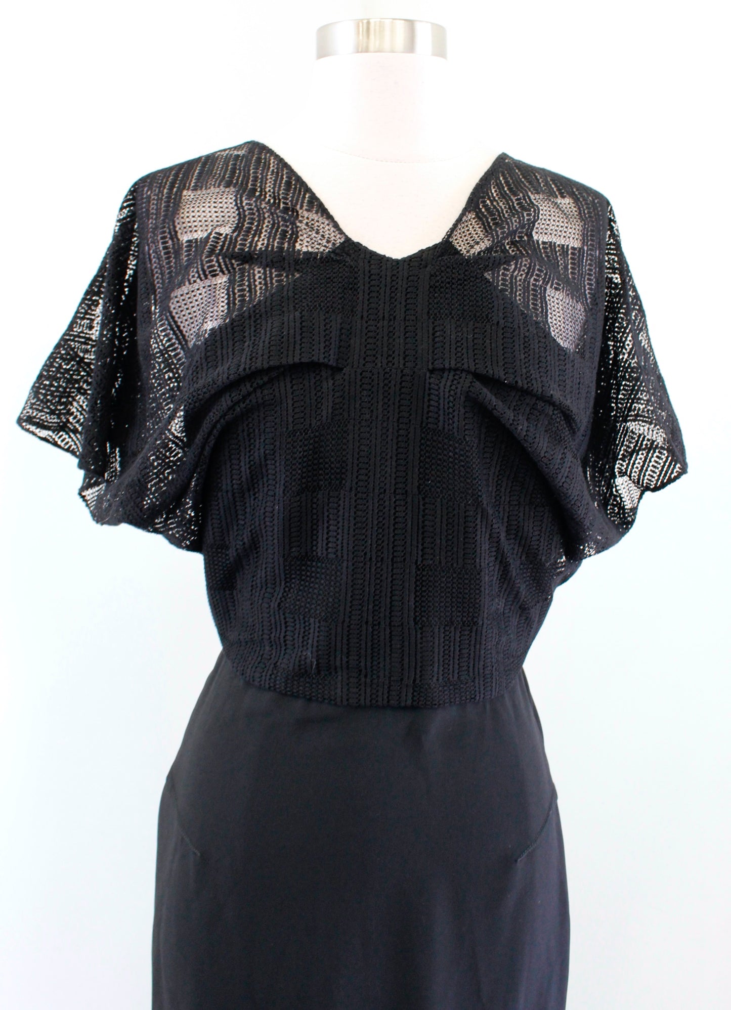 Roland Mouret Marrick Black Tapestry Lace Pencil Sheath Dress Size US 6 Retro