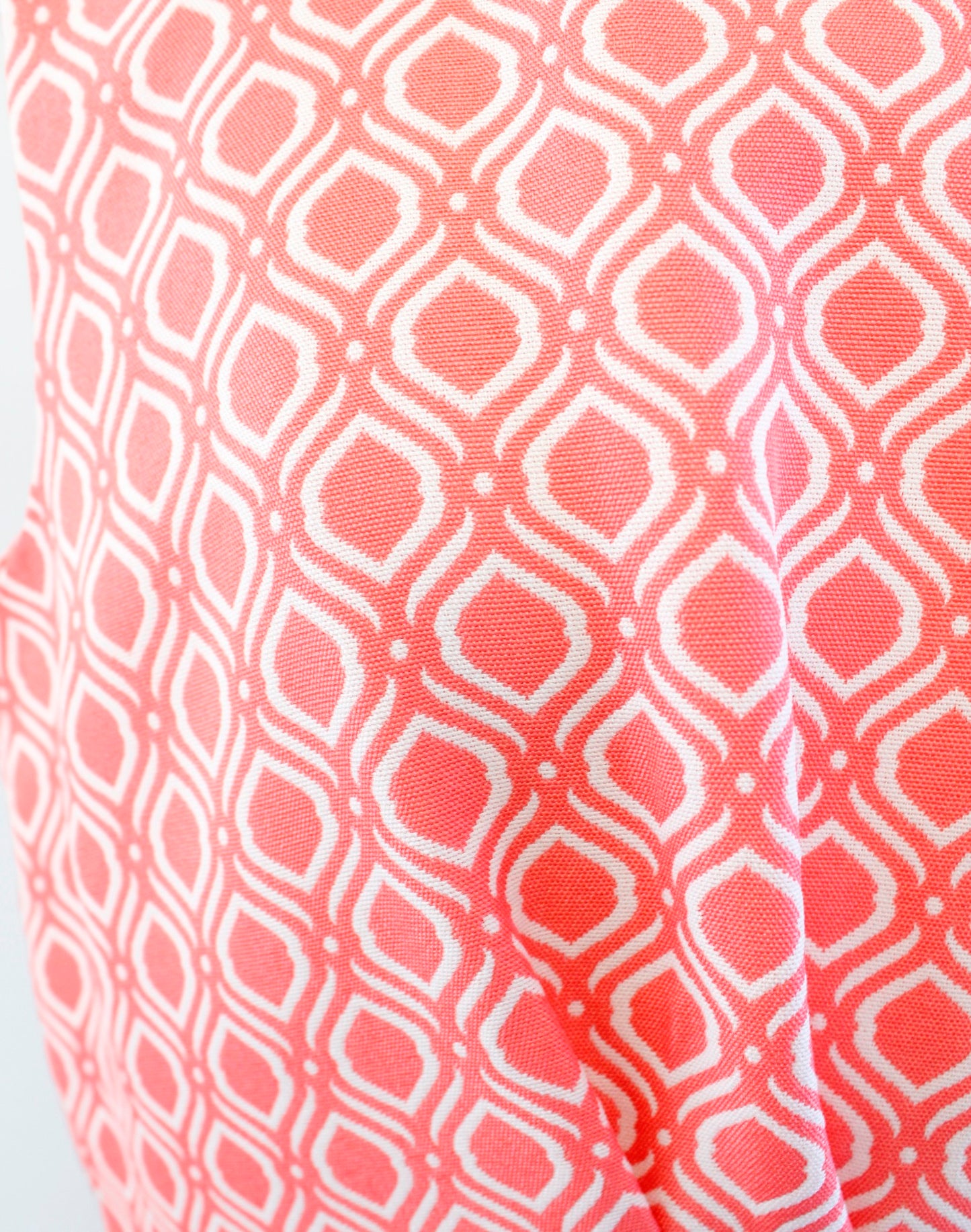 NWT Tahari ASL Levine Coral White Geometric Print Fit and Flare Dress Size 12