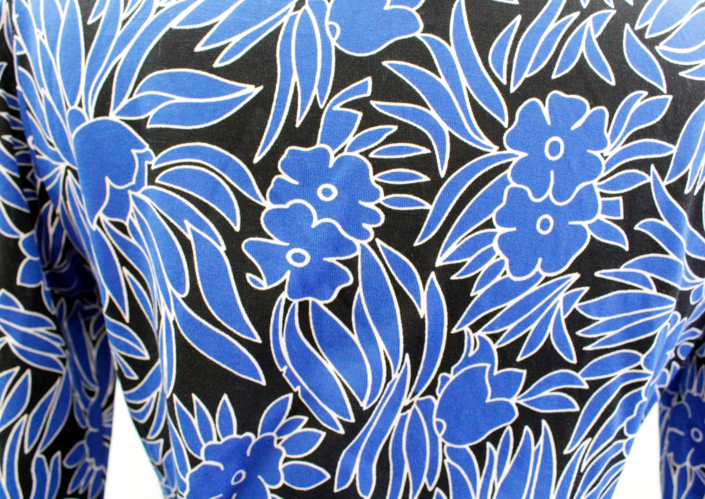 Diane Von Furstenberg New Julian Two Blue Black Floral Print Wrap Dress Size 2