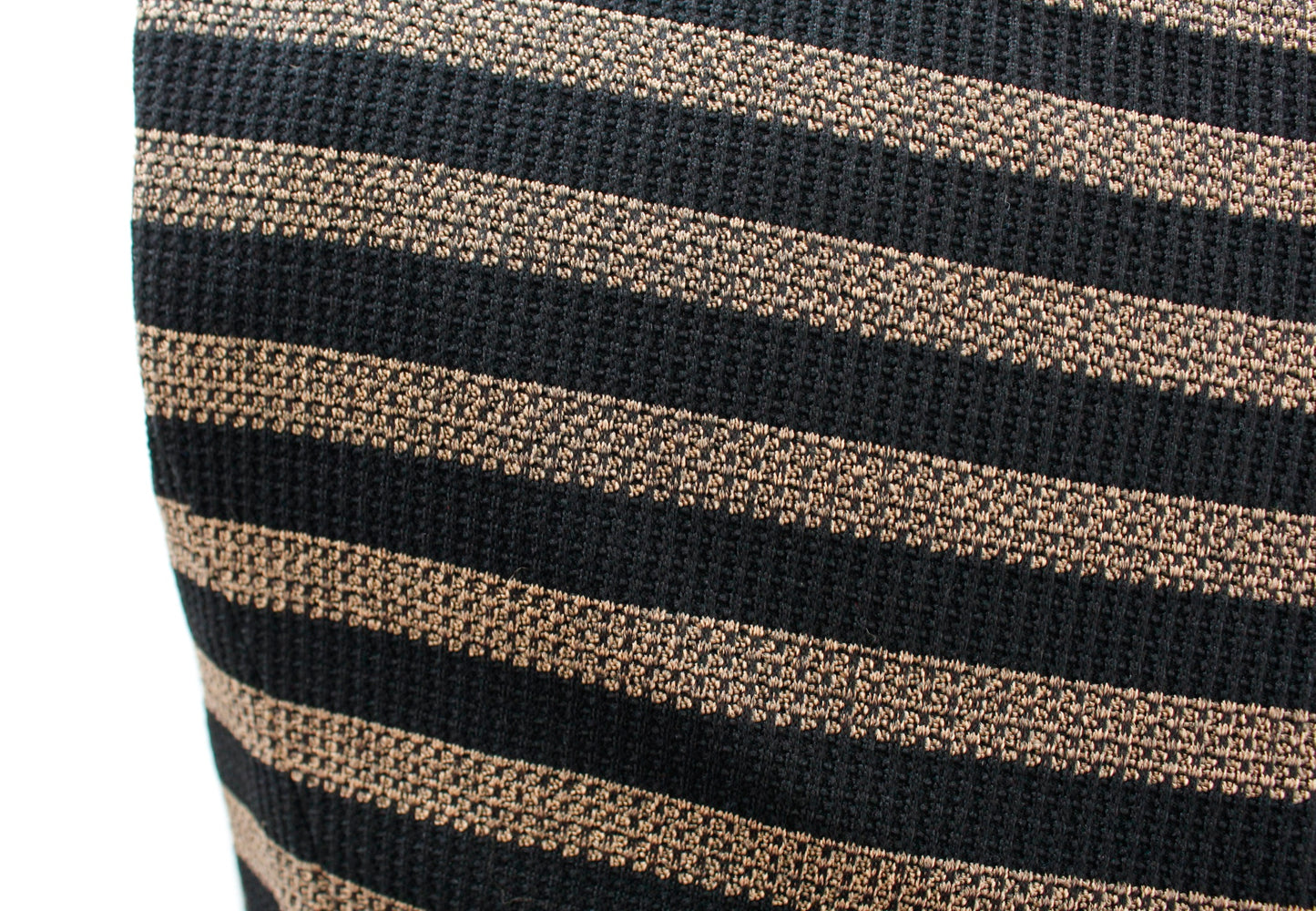 Tahari ASL Levine Black Tan Striped Asymmetric Neckline Ruched Sheath Dress Sz 4