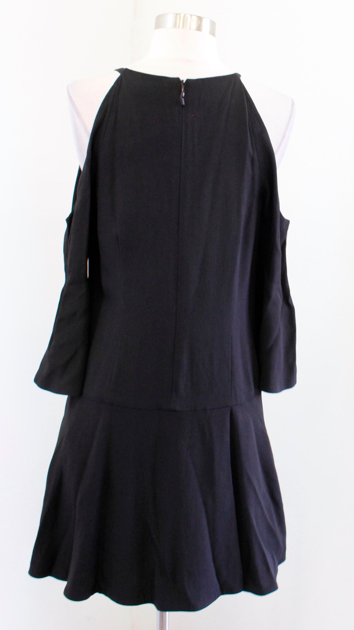 Ramy Brook Evette Black Cold Shoulder Keyhole Drop Waist Mini Dress Size 2