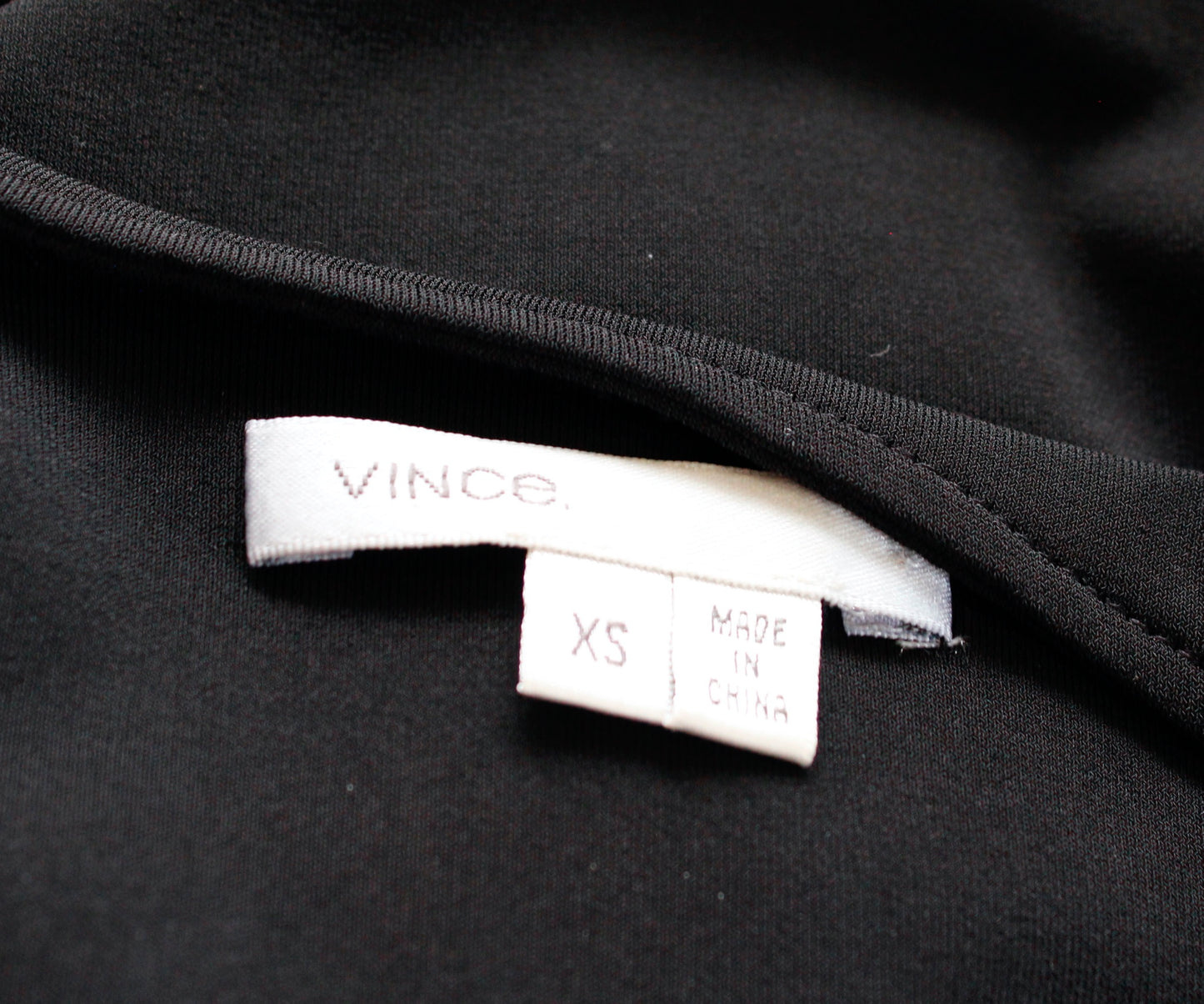 VINCE Solid Black Sleeveless Twist Draped Crepe Dress Size XS Shift Casual