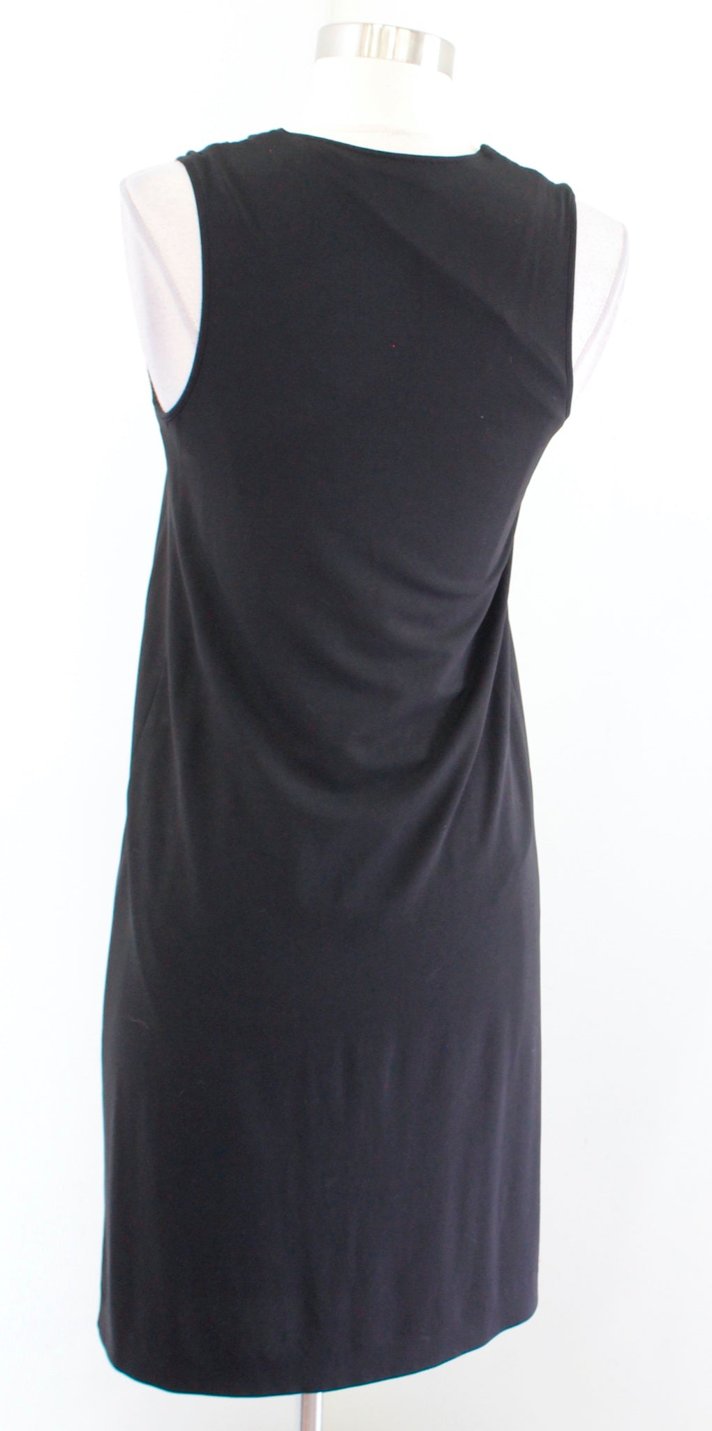 VINCE Solid Black Sleeveless Twist Draped Crepe Dress Size XS Shift Casual