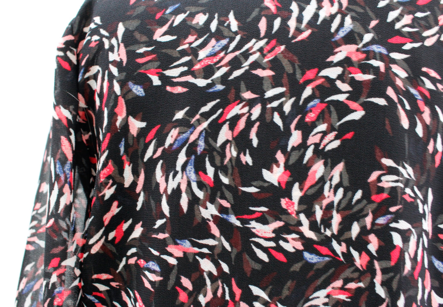 White House Black Market Scattered Print Boho Dress Size 6 Bell Sleeve Layered