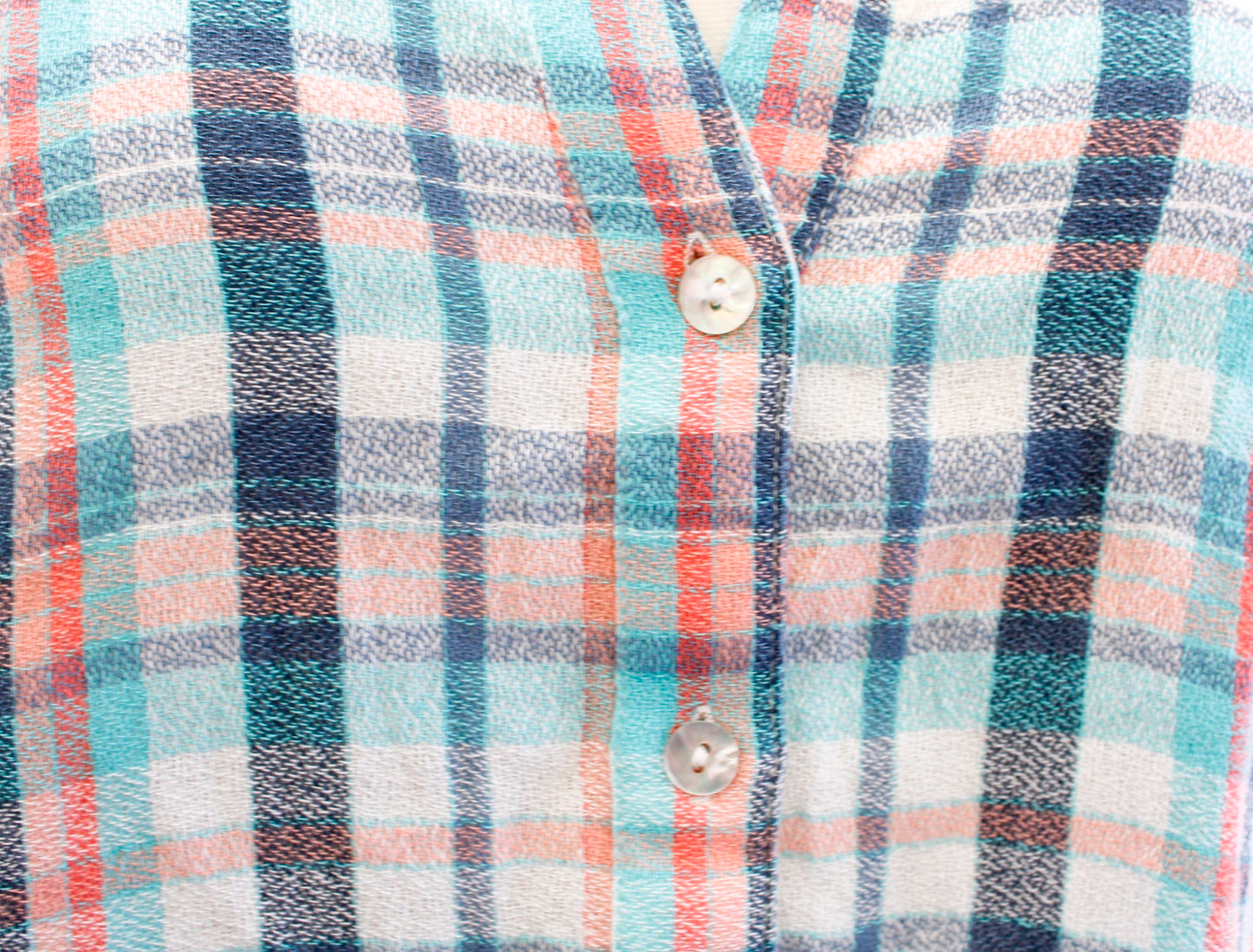 NWT Soft Surroundings Emerson Multi Color Plaid Button Front Tunic Shirt PM MP