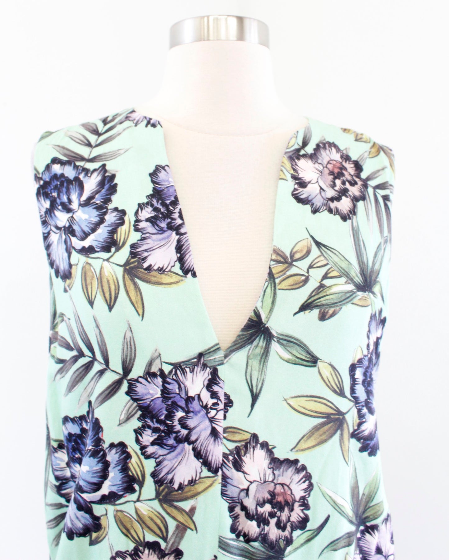 NWT $298 Alice + Olivia Brook Oasis Floral Mint Shift Dress Size 10 Green