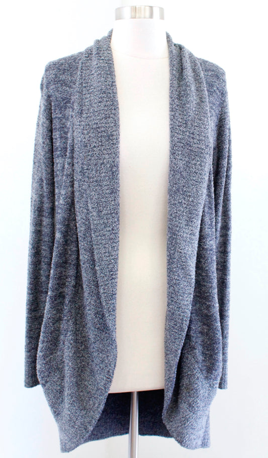 Barefoot Dreams Cozychic Lite Blue Open Circle Cardigan Sweater Size XS S