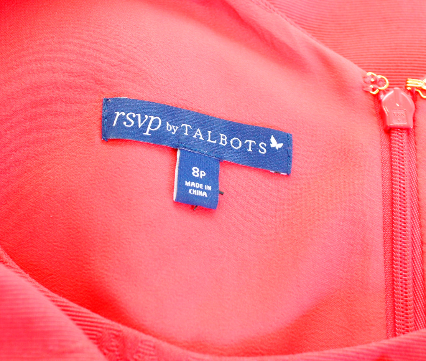 Talbots RSVP Coral Pineapple Embellished Jeweled Matelasse Sheath Dress Size 8P