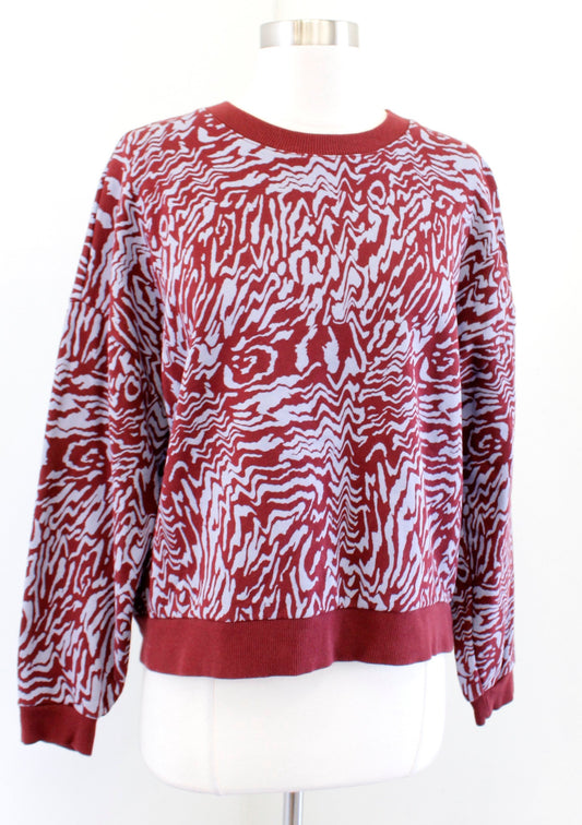 Madewell Resourced Oversized Sweatshirt Sweater in Tigerized Print Size M Tiger