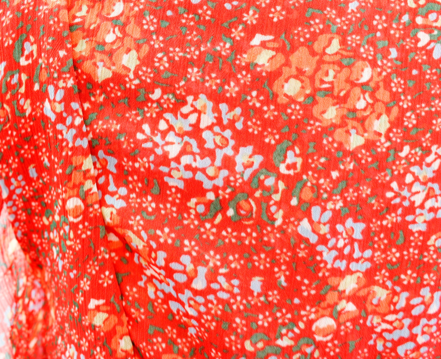 Rebecca Minkoff Cappy Red Orange Floral Print Cold Shoulder Tie Shift Dress XS
